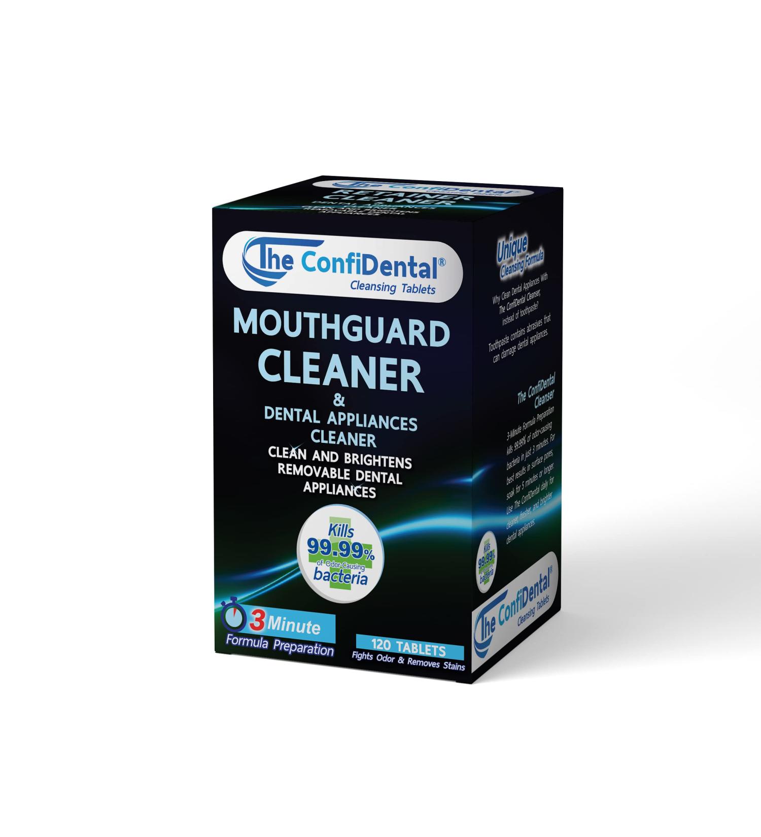 ConfiDental Cleansing Tablets (120 Tablets) - Mouthguard & Dental Appliances Cleaner | Removes Stains & Brightens Alliances - Buy Online on GoSupps.com