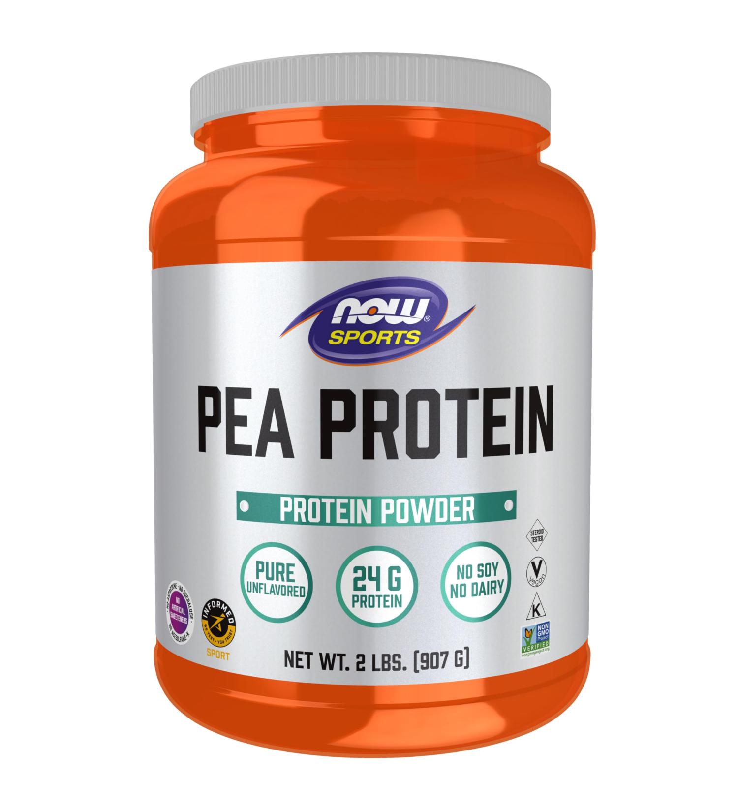 NOW Foods 907g Pea Protein Powder - Lab-Tested, Flavourless Vegan Protein, Gluten-Free, Vegetarian, Non-GMO & Sugar-Free - Buy Online on GoSupps.com