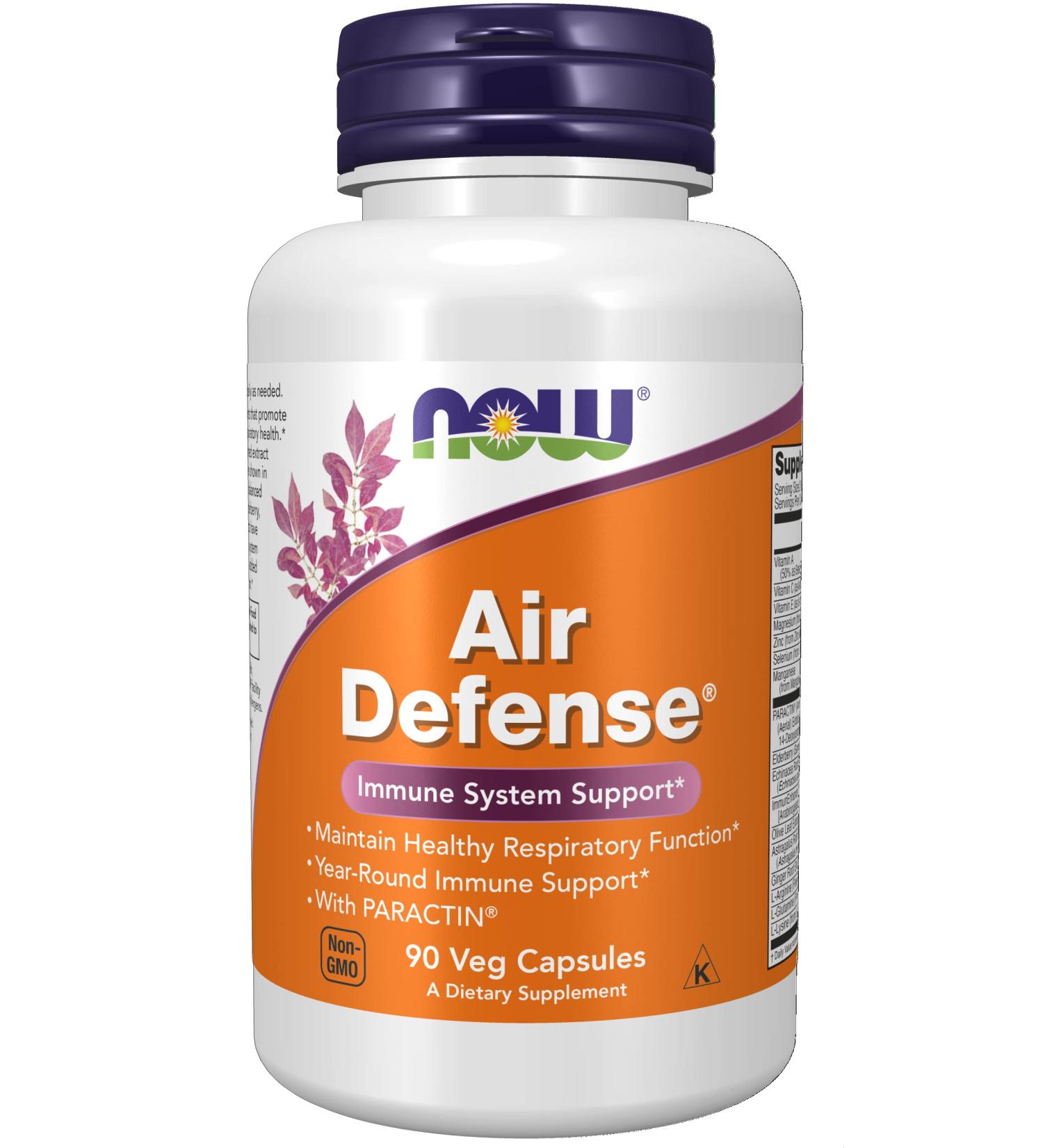 NOW Air Defense with PARACTIN 90 Veg Capsules - Year-Round Immune Support - Buy Online on GoSupps.com