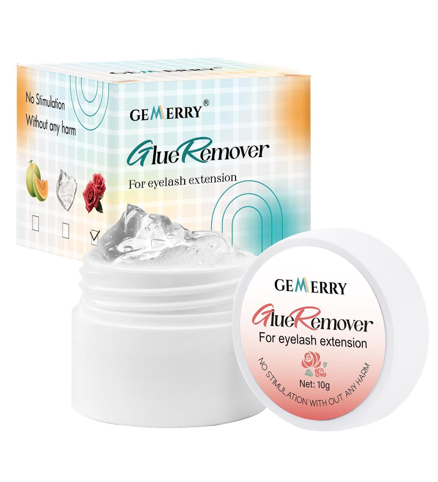 GEMERRY Lash Extension Remover 10g - Gentle Cream Formula for Sensitive Skin Quick Dissolve Lash Glue Remover for Eyelash Extensions (Rose) - International Shipping Available - Buy Online on GoSupps.com