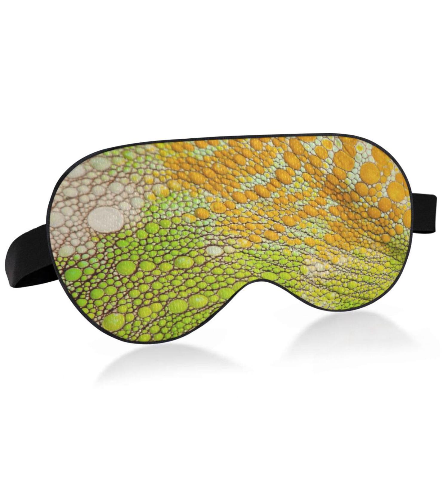 Chameleon Unique Skin Sleep Mask | Light Blocking Eye Mask for Men & Women | Adjustable Soft Lightweight Blindfold for Travel & Naps - Buy Online on GoSupps.com