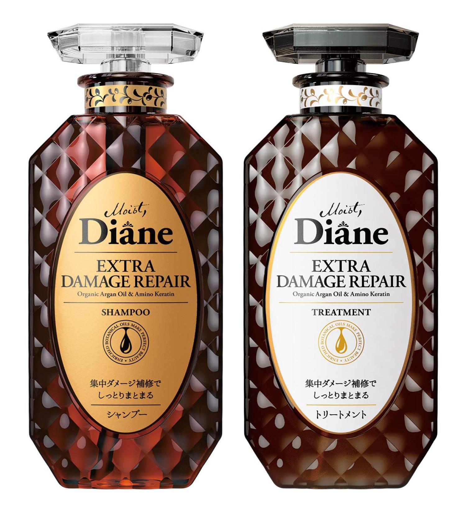 Diane Perfect Beauty Extra Damage Shampoo & Conditioner Pump Set - 450ml | Nourish & Repair Hair - Buy Internationally - Buy Online on GoSupps.com