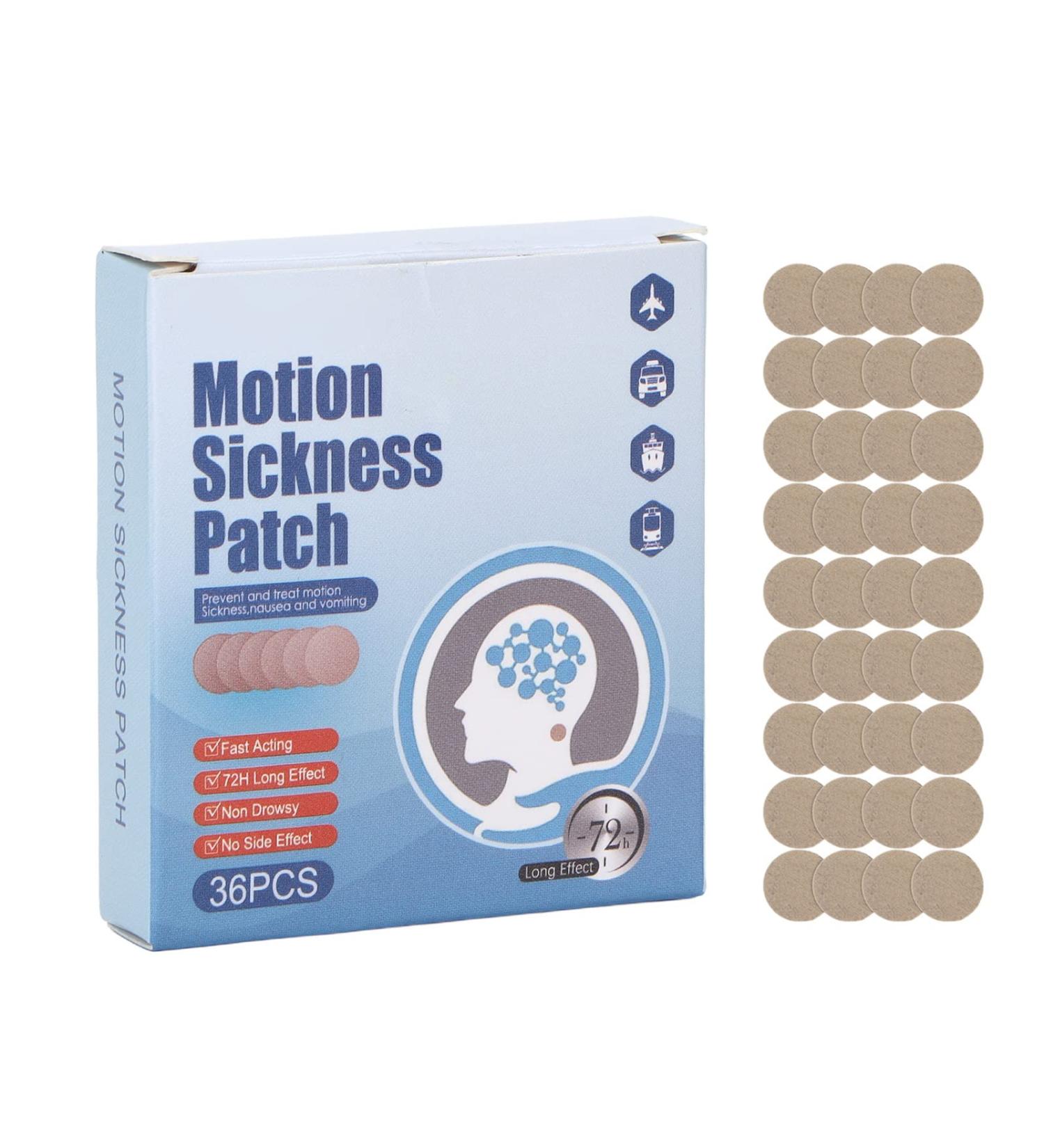 Motion Sickness Waterproof Patch - Relieves Nausea and Dizziness - Anti-Nausea Relief for Car, Boat, and Cruises - Buy Online on GoSupps.com