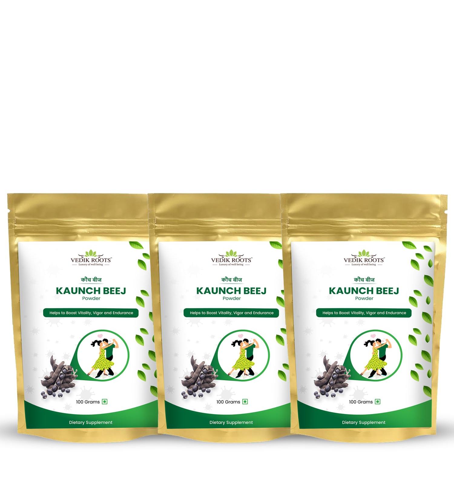 Green Gold Pharmaceuticals Kaunch Beej Powder Tap into the Power of Ayurveda for Increased Strength and Stamina 100g 100g - Buy Online on GoSupps.com