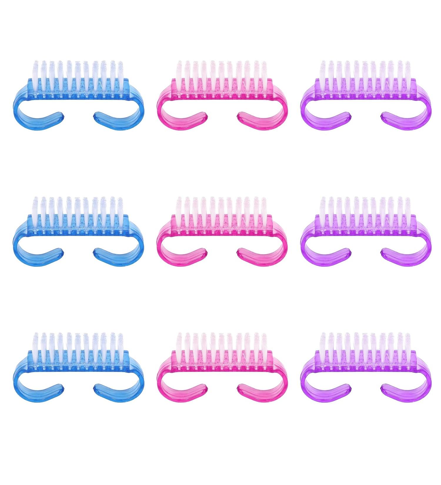 9-Part Handle Nail Brush - Plastic Hand Scrubber & Beauty Brush for Nails & Pet Teeth Cleaning - Buy Online on GoSupps.com