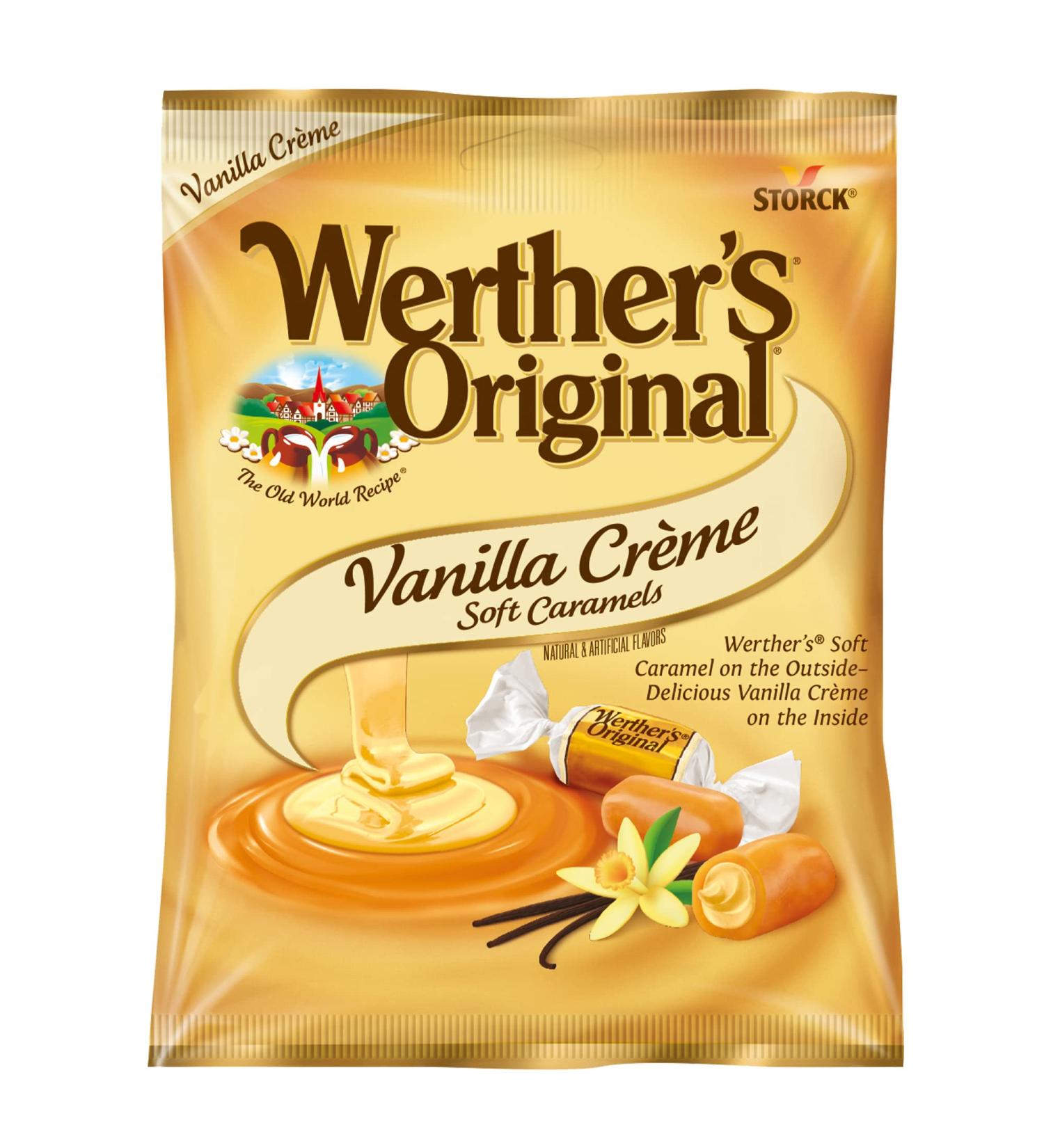 Werther's Original Vanilla Cr me Caramel Candy 4.51 Oz Bags - Pack of 12 - Buy Online on GoSupps.com
