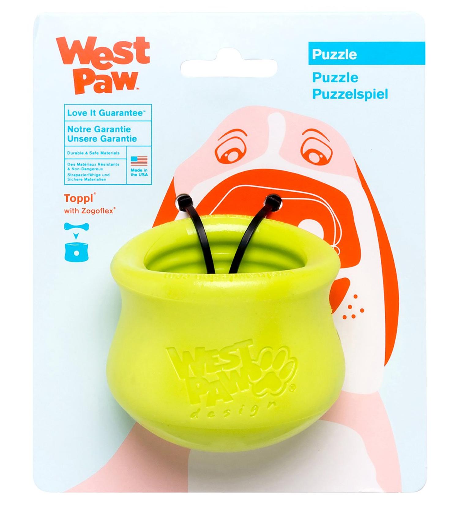 Zogoflex Toppl Dog Toy - Small Green | Durable & Safe for Dogs | International Shipping Available - Buy Online on GoSupps.com