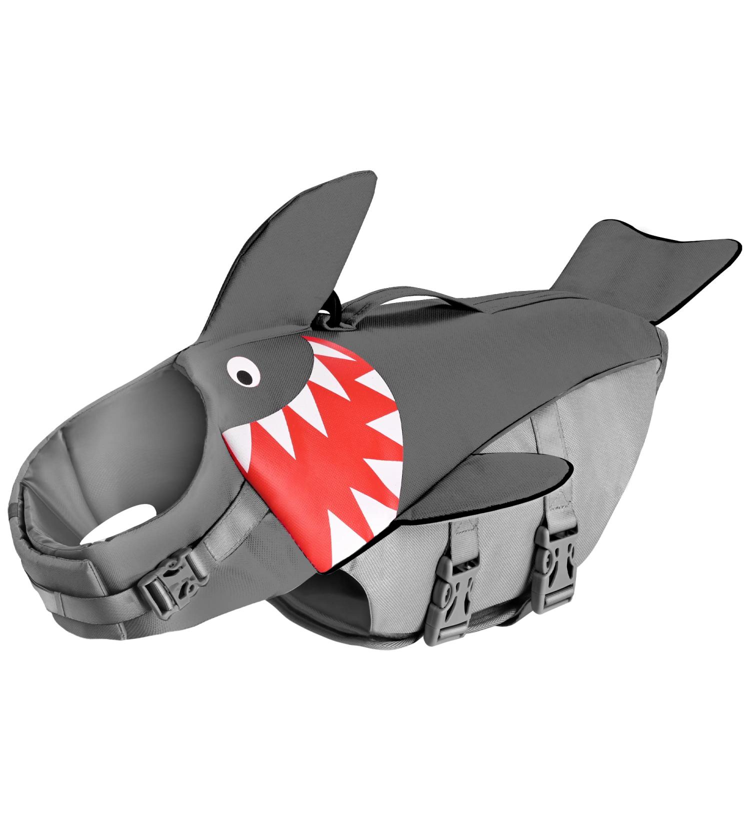 Easilywinlife XL Dog Vest - Adjustable Ripstop Life Jacket with High Buoyancy Rescue Handle & Reflective Strip for Dogs (79 99 cm Gray) - International Shipping Available - Buy Online on GoSupps.com
