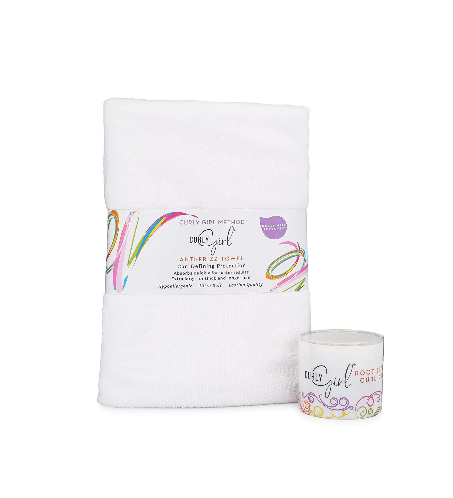 Curly Girl Microfiber Towel & Root Lifter Double Prongs White | Ideal for Healthy Curls | International Shipping - Buy Online on GoSupps.com