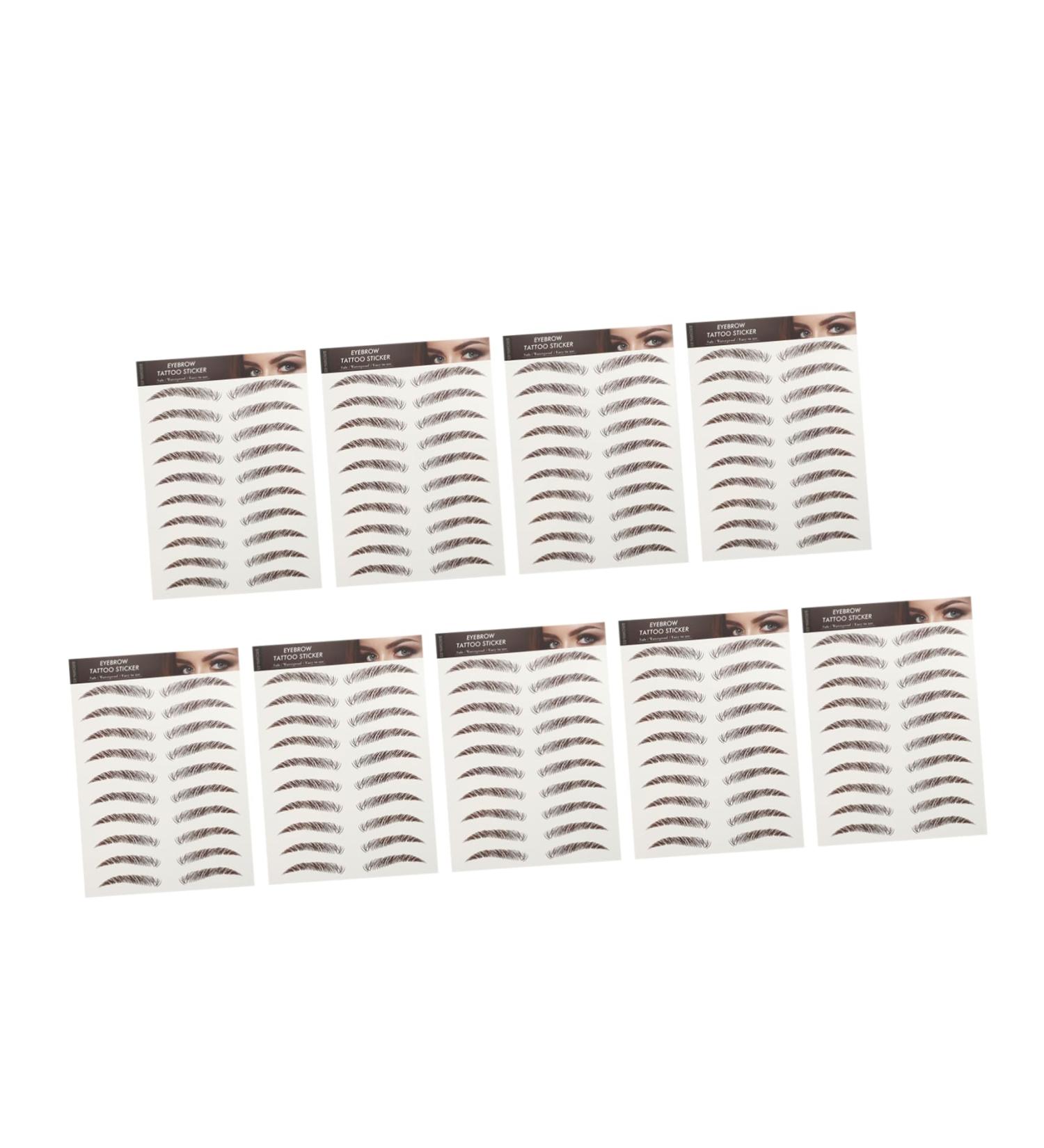 Beavorty 27 Sheets Waterproof Eyebrow Stickers Makeup Gadgets Eyebrow Tattoos Stickers Tool 6d Eyebrow Lines - Buy Online on GoSupps.com