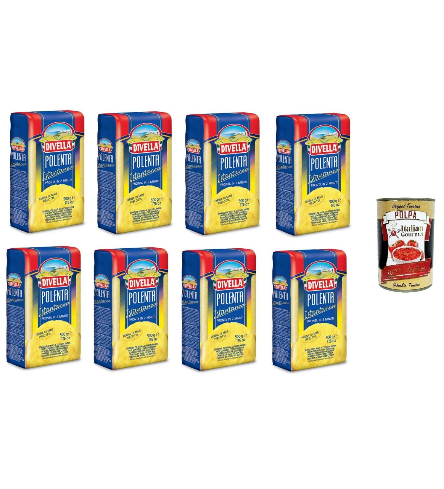  Italian Gourmet E.R. Divella Instant Lot of 8 boxes of 400 g Polenta Mehl Gr.500 + Italian Gourmet Pulp - Buy Online on GoSupps.com