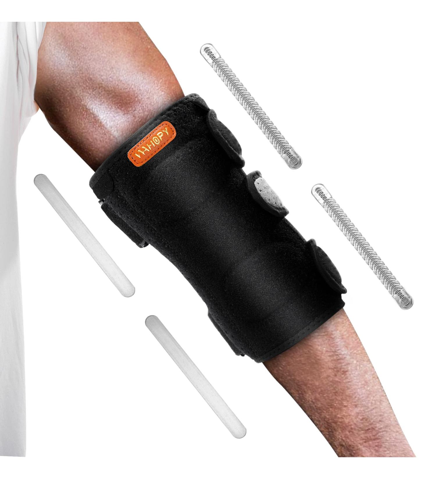 Wahopy Elbow Compression Brace with Removable Splint | Stable Support Strap for Tennis & Golf Elbow, Tendonitis, Ulnar Nerve, Cubital Tunnel Syndrome | Men & Women - Ideal for Sleeping & Daily Use - Buy Online on GoSupps.com