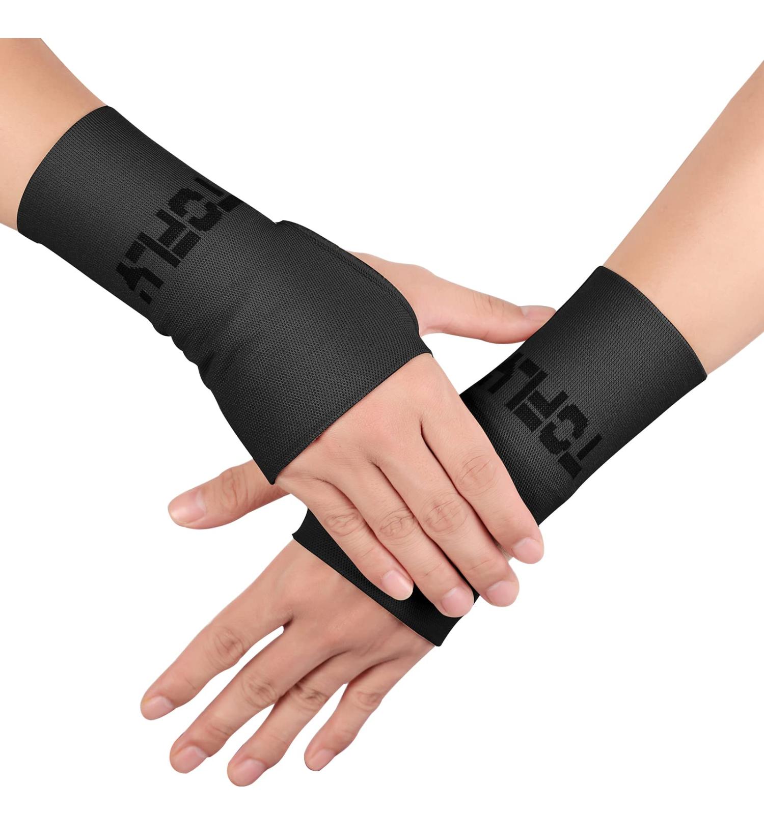 TOFLY Medical Wrist Compression Sleeves - Premium Support for Carpal Tunnel, Pain Relief, Arthritis, Tennis, Tendonitis - Wrist Brace for Men and Women - 1 Pair (Black, Small) - Buy Online on GoSupps.com