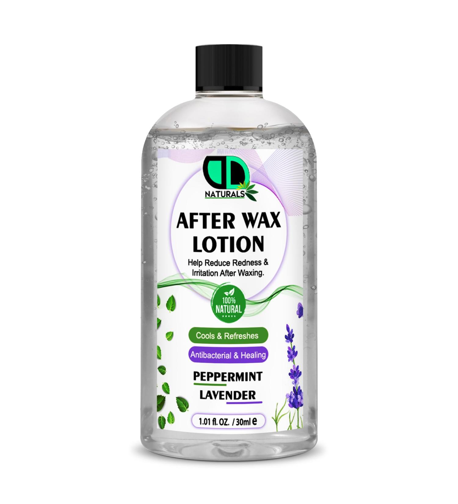 DD teck Peppermint & Lavender Oil After Wax Lotion - Soothes and calms irritation prevents ingrown hairs and bumps moisturizes and moisturizes promotes healing for all types