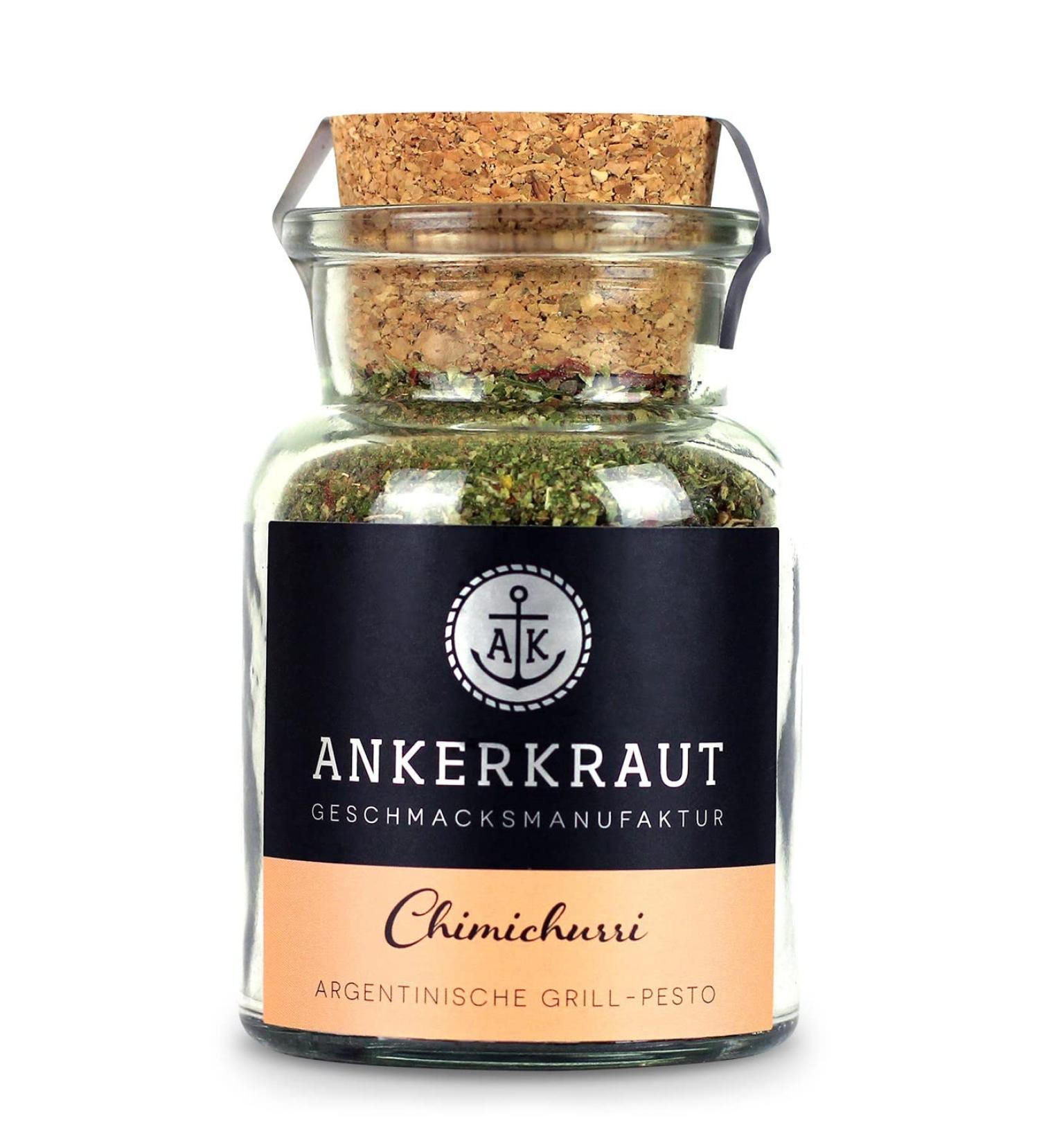 Ankerkraut Chimichurri Spice Mix | Authentic Argentinian Sauce & Dip | 45g Cork Glass Jar | International Shipping Available - Buy Online on GoSupps.com