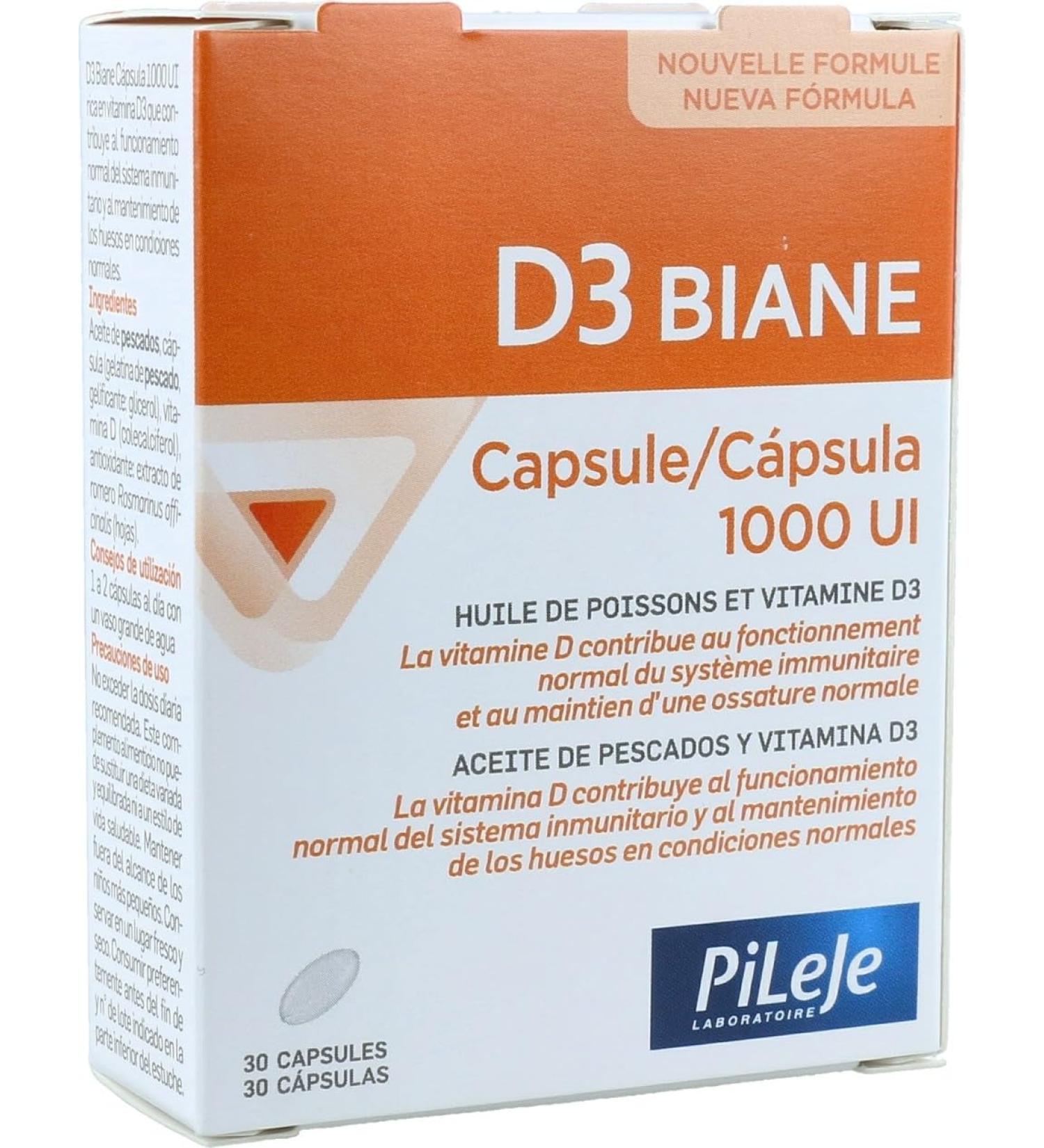 PILEJE D3 Biane 1000 IU 30 Capsules