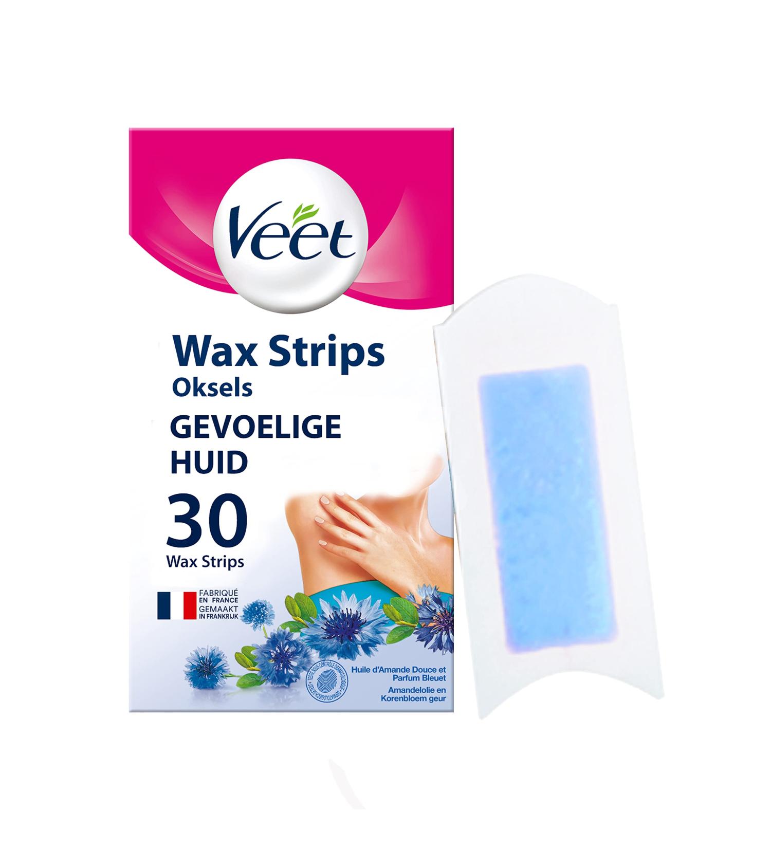 VEET EASY GEL - 30 Cold Wax Strips Underarms - Sensitive Skin - No Rubbing - Long-Lasting Hair Removal - Buy Online on GoSupps.com