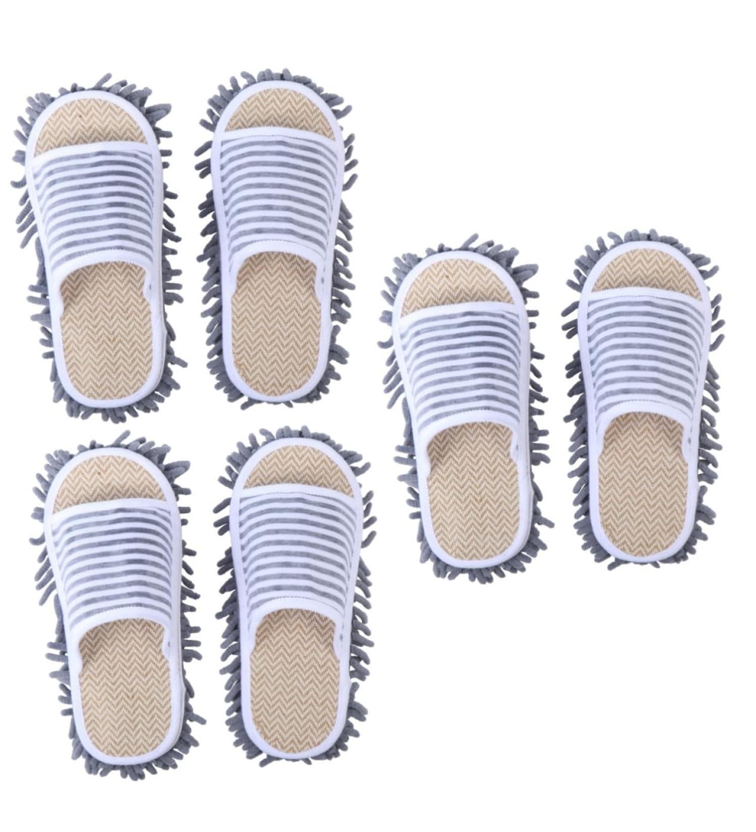 minkissy 2 Pairs Slippers Slipper Mop Slipper Cleaning Womens Socks Non Slip Socks Wooden Floor Cleaner Wood Floor Cleaner Cloth Slipper Indoor Shoes Multipurpose Non-slip Shoes 23x11cm 6x3pcs - Buy Online on GoSupps.com