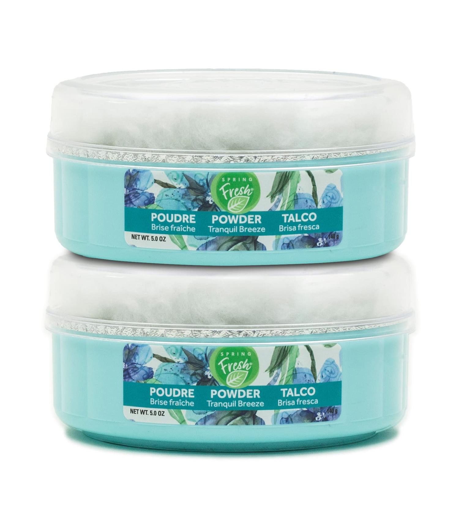 Spring Fresh Tranquil Breeze Perfumed Dusting Powder 5 oz (2 Pack) - Refreshing Scent for Soft Skin - Buy Online on GoSupps.com
