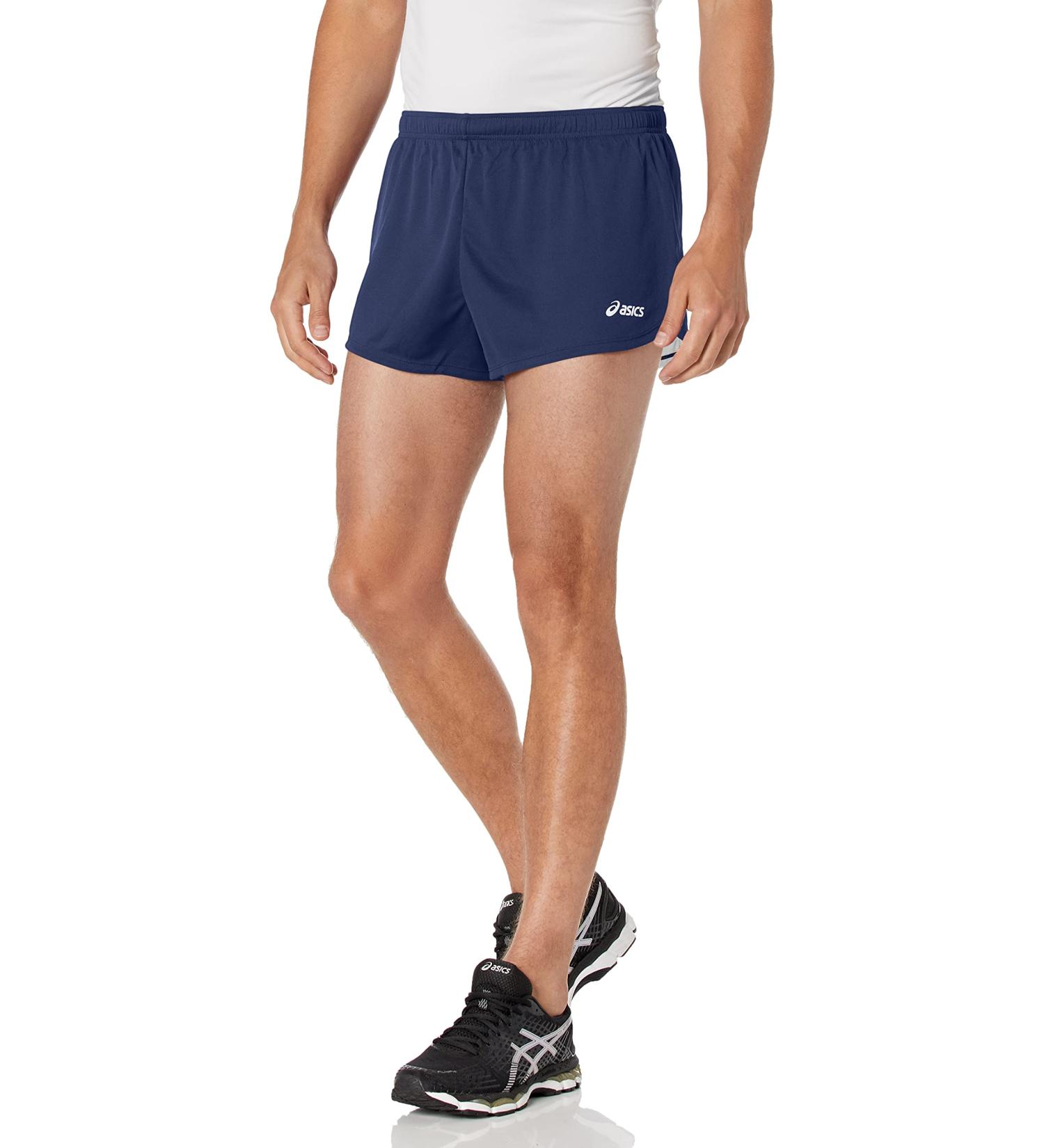 ASICS Men's Break Through 1/2 Split Short Medium Navy/White