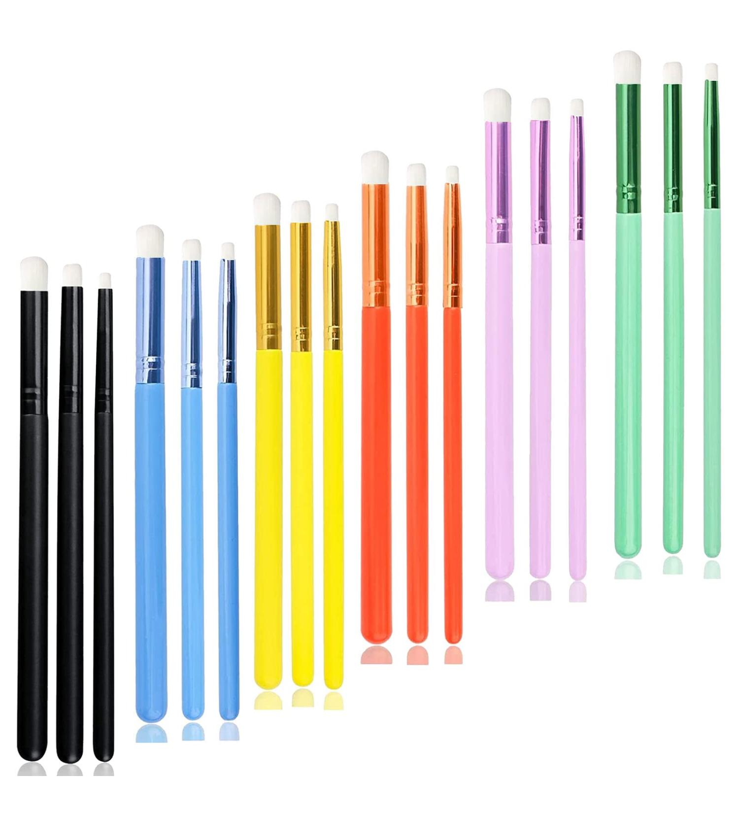 Yoseng Mini Ink Blending Brushes for Card Making - Set of 18 Brushes in 3 Models & 6 Colors - Small Art Blending Tool for Intricate Details - Buy Online on GoSupps.com