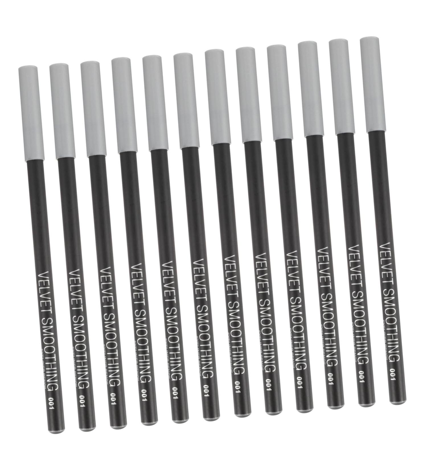 Veemoon Lot De 12 Stylos De Soin Des Yeux Et Eyeliners F minins Noirs Bois Naturel R sistants La Transpiration Maquillage Pr cis Pour Usage Quotidien Et Occasions Sp ciales - Buy Online on GoSupps.com