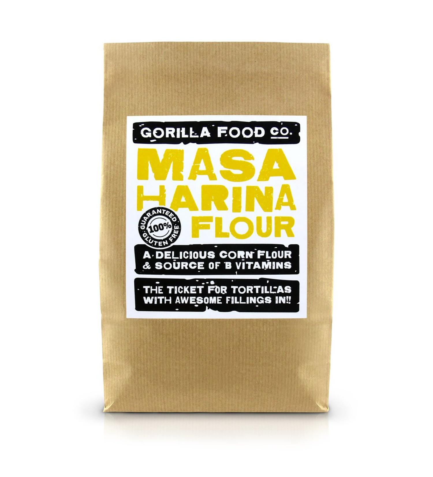 Gorilla Food Co. Masa Harina White Corn Tortilla Flour (GMO Free) - 800g - Buy Online on GoSupps.com