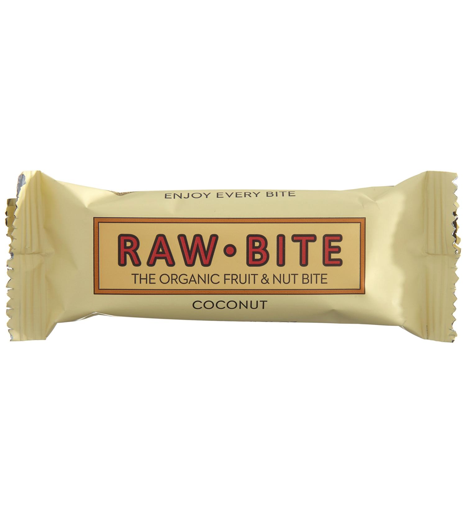 Buy Raw Bite Raw Food Bar Coconut - 12-Pack (12 x 50g) | Healthy Vegan Snack for International Shipping - Buy Online on GoSupps.com