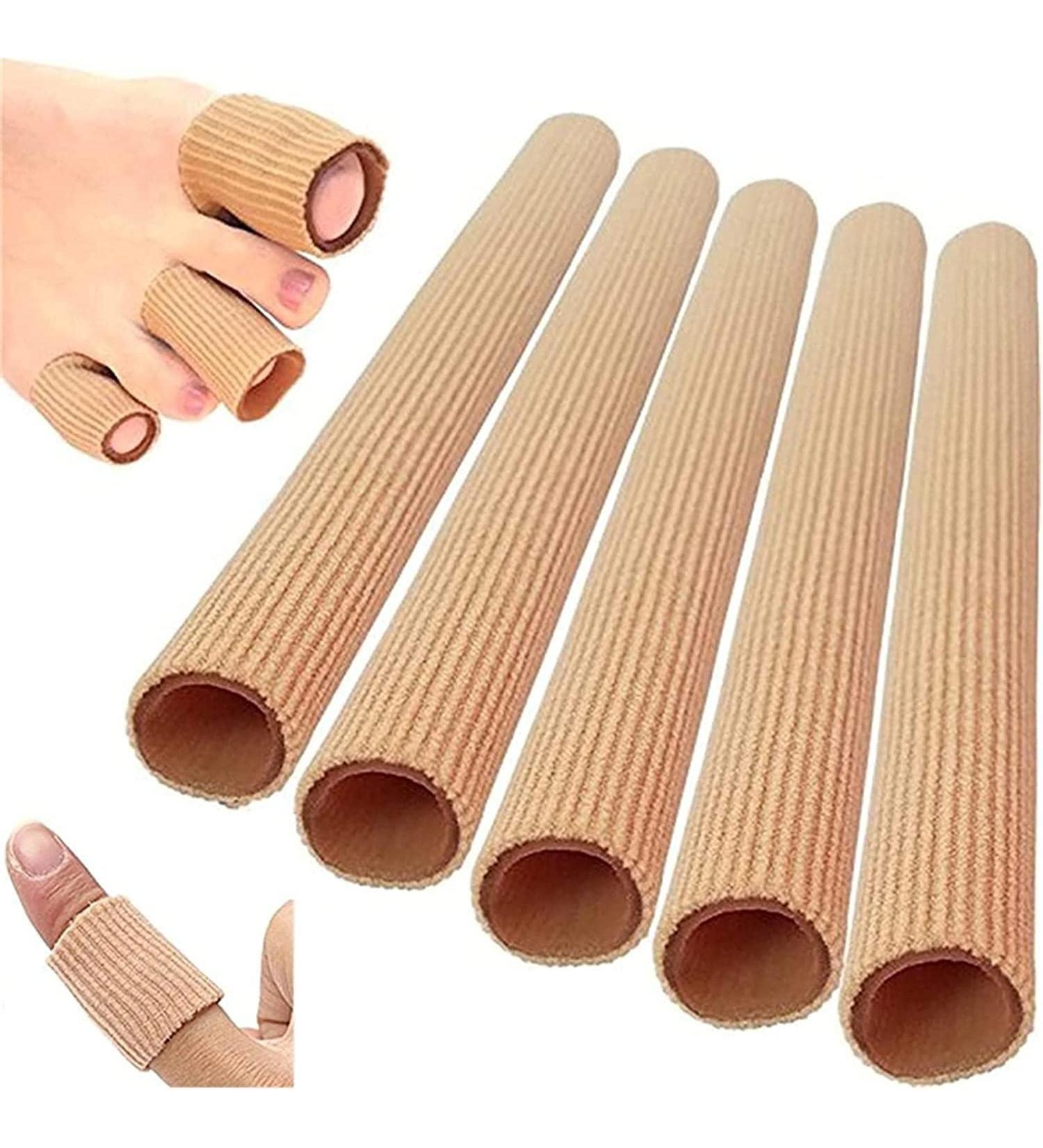 5 Piece Silicone Toe Protection Bandage Tube - Cuttable Gel Toe Caps & Separators for Injury Relief | 1.5x15cm 15mm Diameter - Buy Online on GoSupps.com