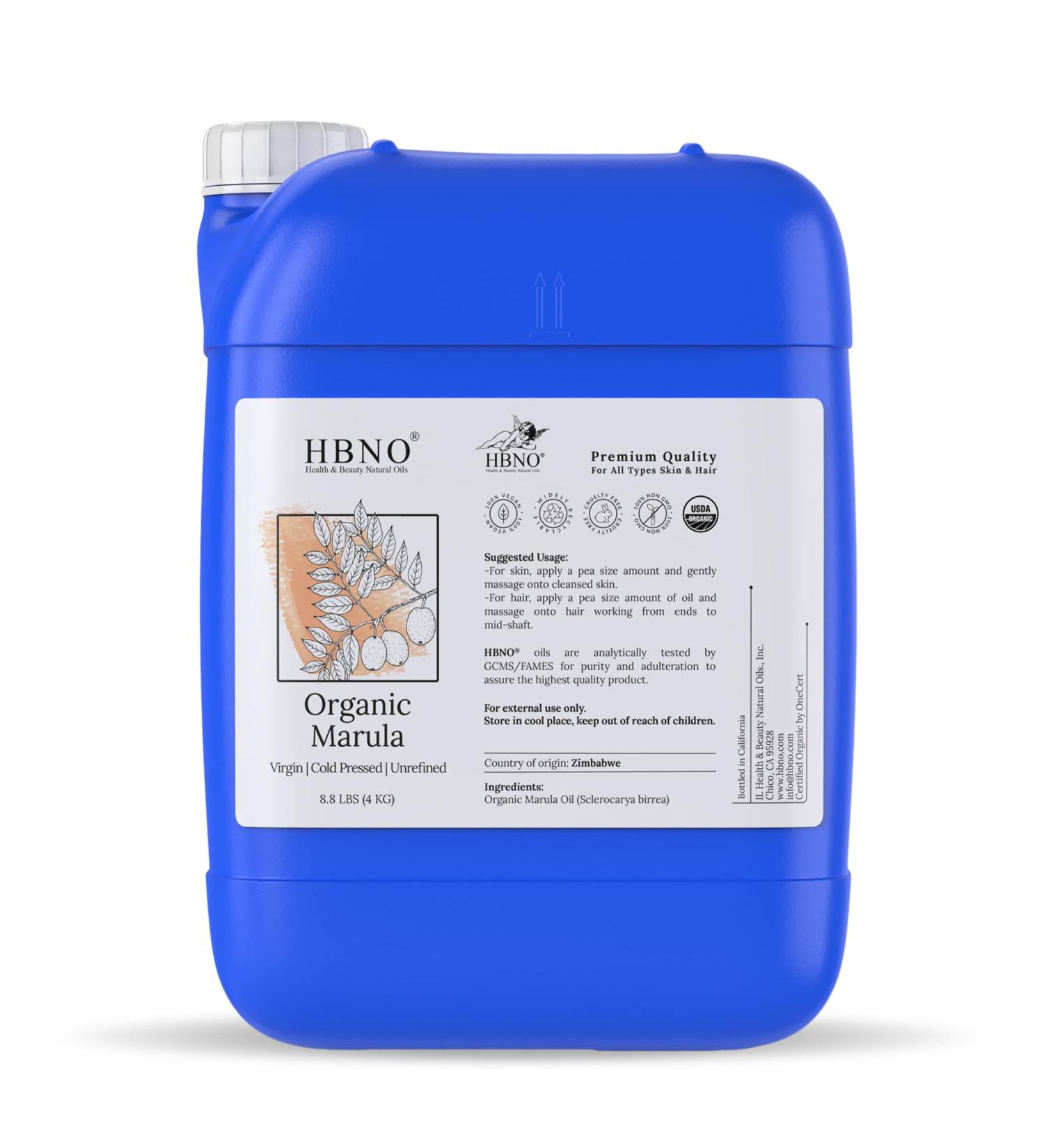 HBNO Marula Oil - 8.8 lbs (4kg) - Ideal for Shampoos Conditioners Lip Balms Face wash Lotions and Skin care products. - Buy Online on GoSupps.com