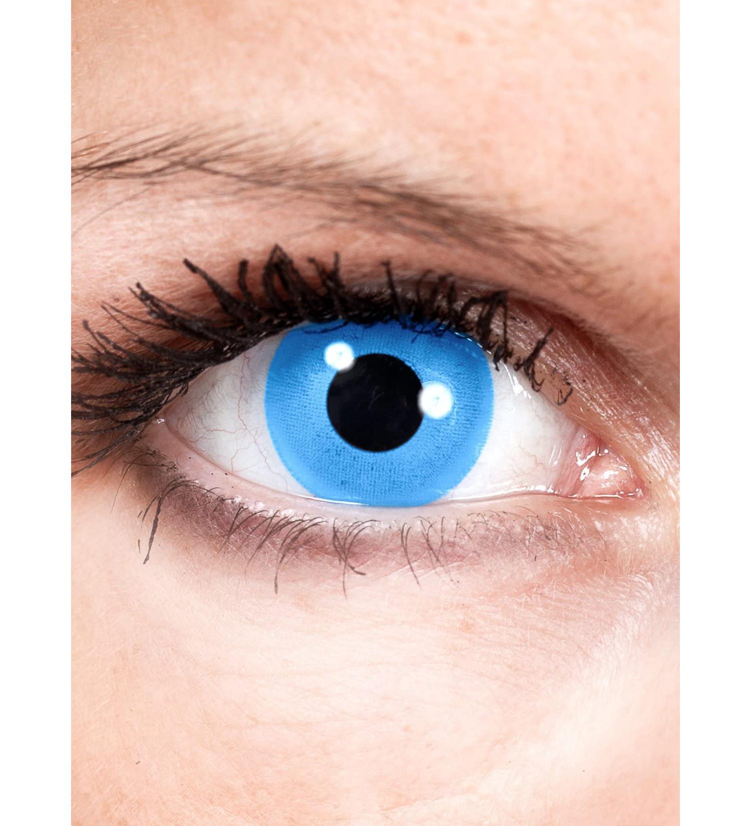 Mermaid Light Blue-Black Contact Lenses - Annual Motif Lenses for Halloween Carnival & Horror Events - Unisex & No Prescription Needed - Buy Online on GoSupps.com