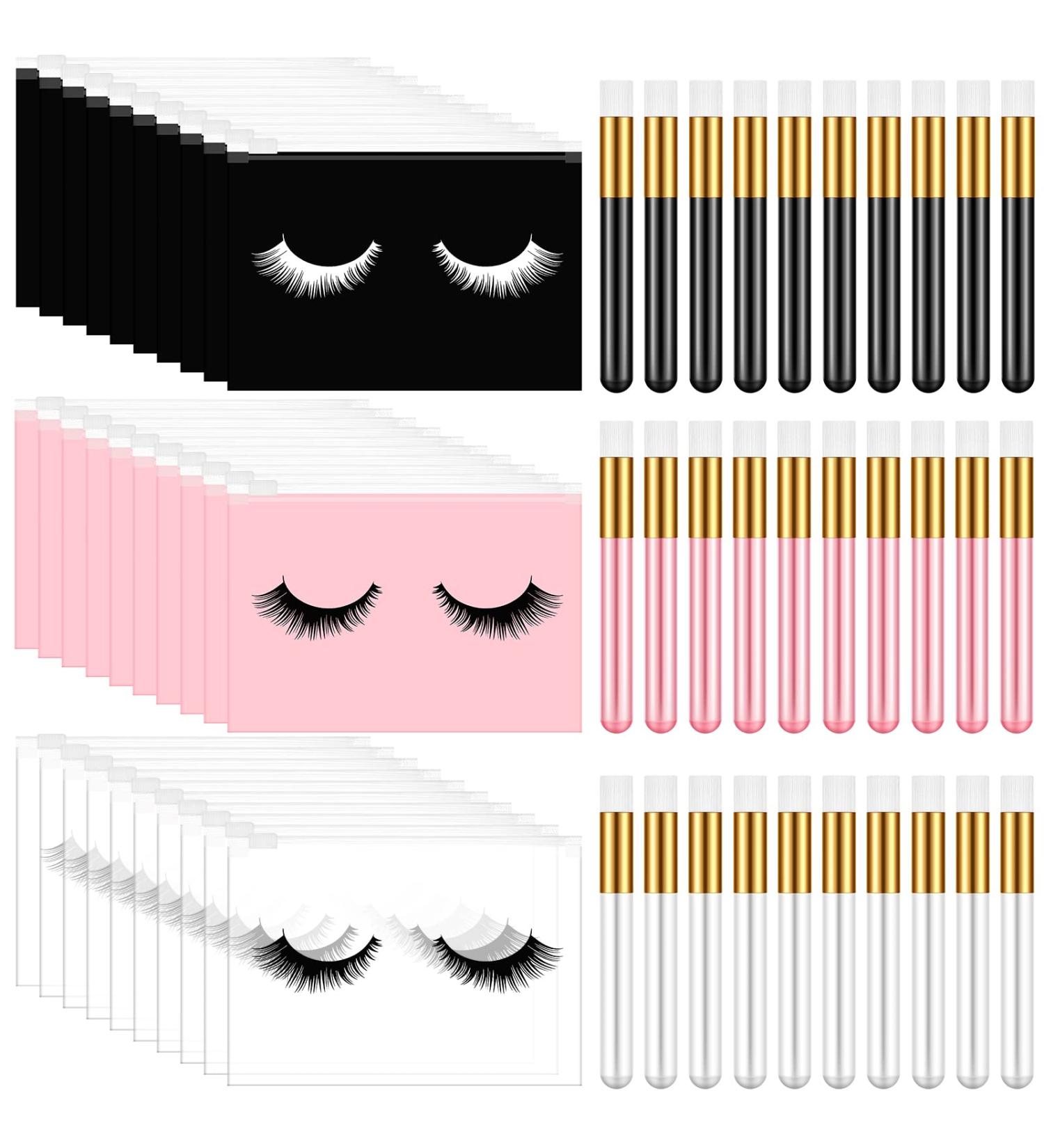 60 Pcs Lash Shampoo Brushes Set for Deep Cleaning | Makeup Aftercare Bags | Lash Brushes for Cleansing | Eyelash Extension Brush for Travel | Women's Classic Style - Buy Online on GoSupps.com