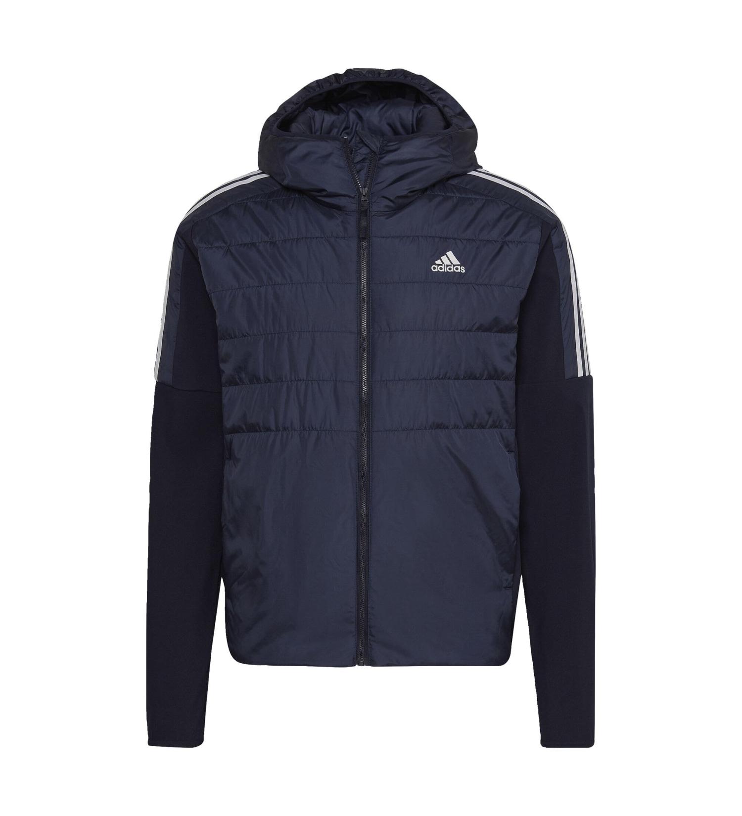 Buy Adidas Adult Essentials Insulated Hooded Hybrid Jacket - Midweight XL in Legend Ink | International Shipping Available! - Buy Online on GoSupps.com