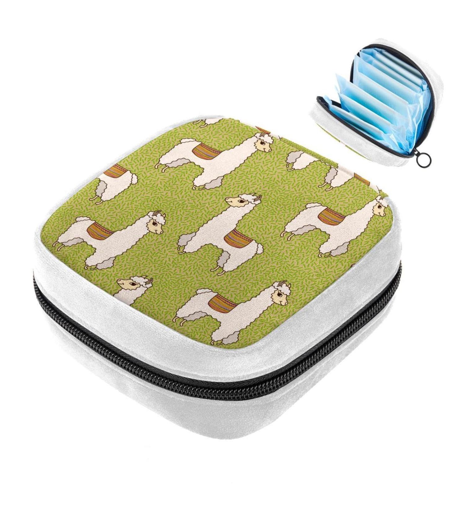 GIAPB Sanitary Napkin Storage Bag - Alpaca Print Period Tampon Makeup Pad Pouch - Buy Online on GoSupps.com