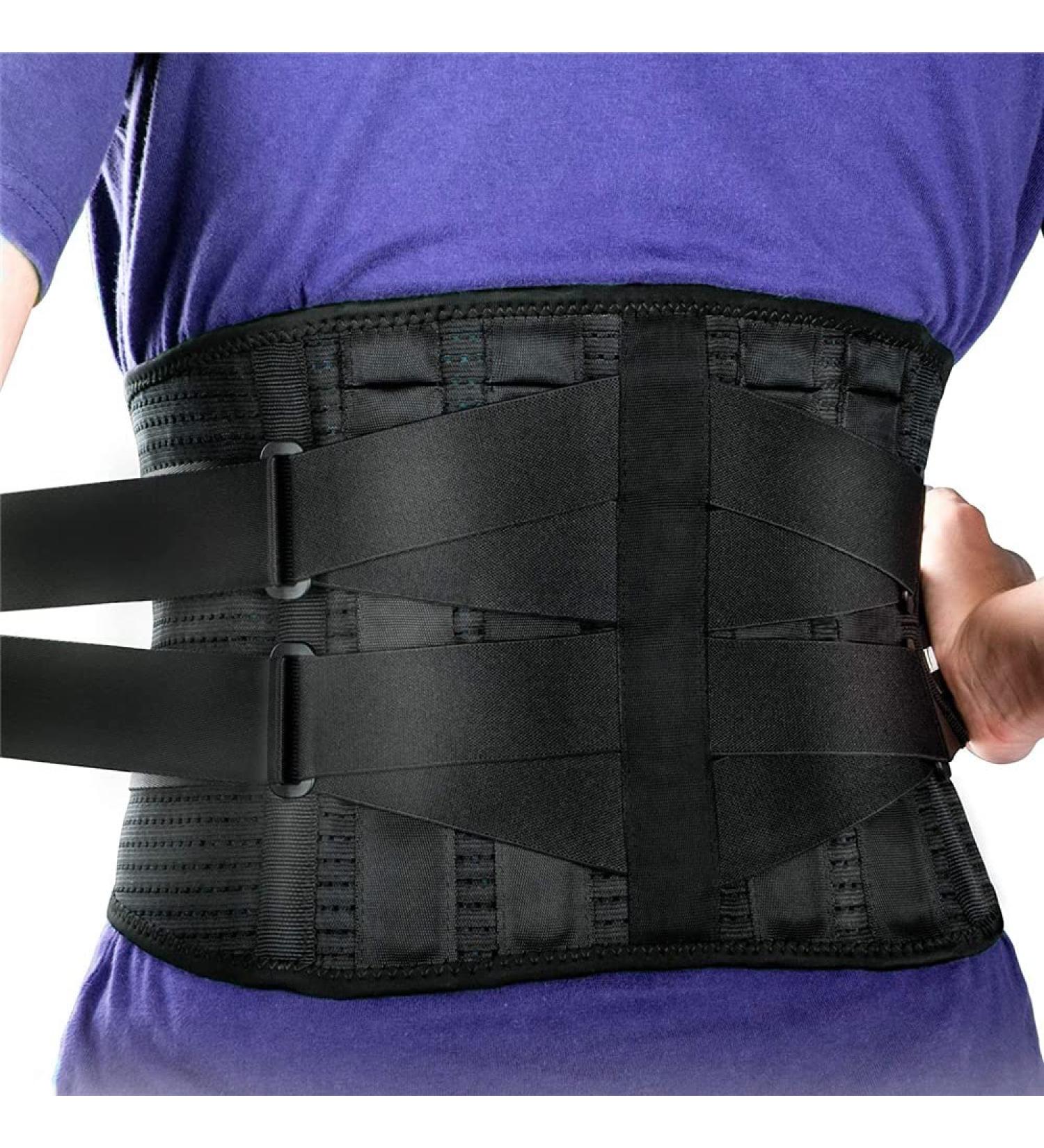 Back Brace for Lower Back Pain Relief - Breathable Support Belt with 6 Steel Stays & Adjustable Straps for Men & Women - Ideal for Daily Work - Buy Online on GoSupps.com