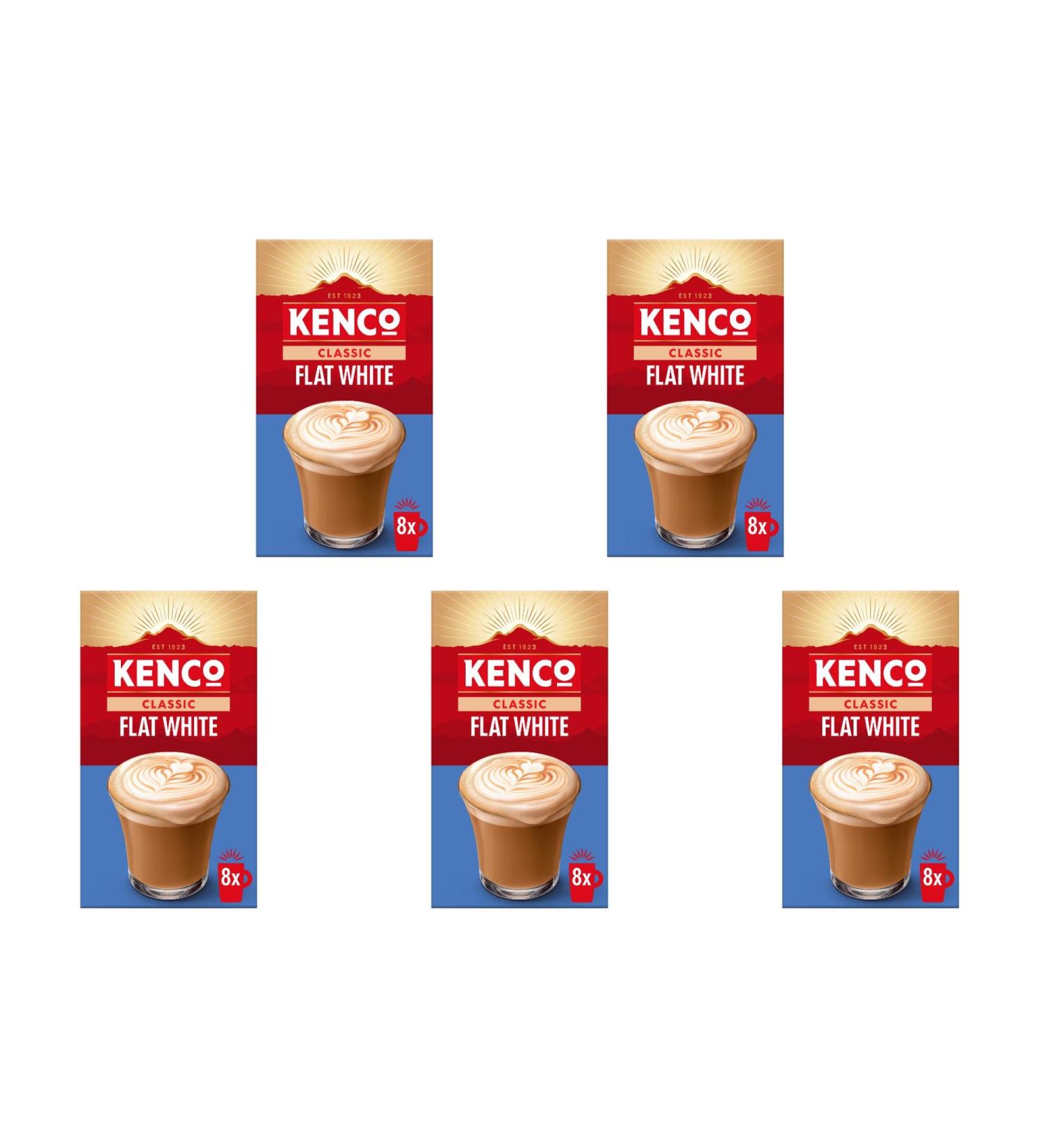 Kenco Lot de 5 sachets de caf instantan blanc plat S 8 x 14 8 g (lot de 5 total 40 sachets 592 g) Blanc plat 118.4 g (Lot de 5) - Buy Online on GoSupps.com