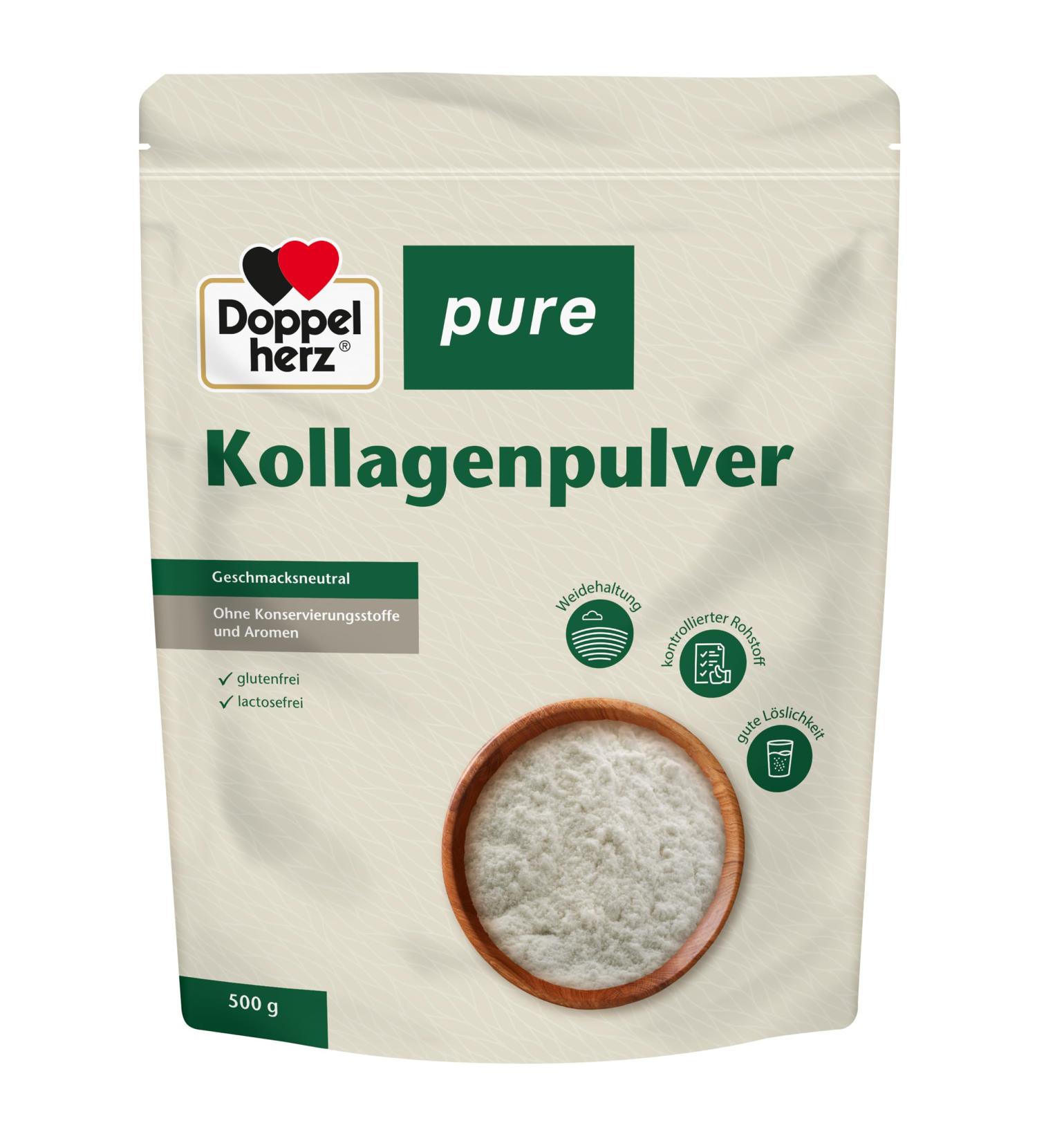 Buy Double Heart Pure Collagen Powder 500g - Tasteless Slightly Soluble Preservative-Free Pasture-Sourced - International Shipping Available - Buy Online on GoSupps.com