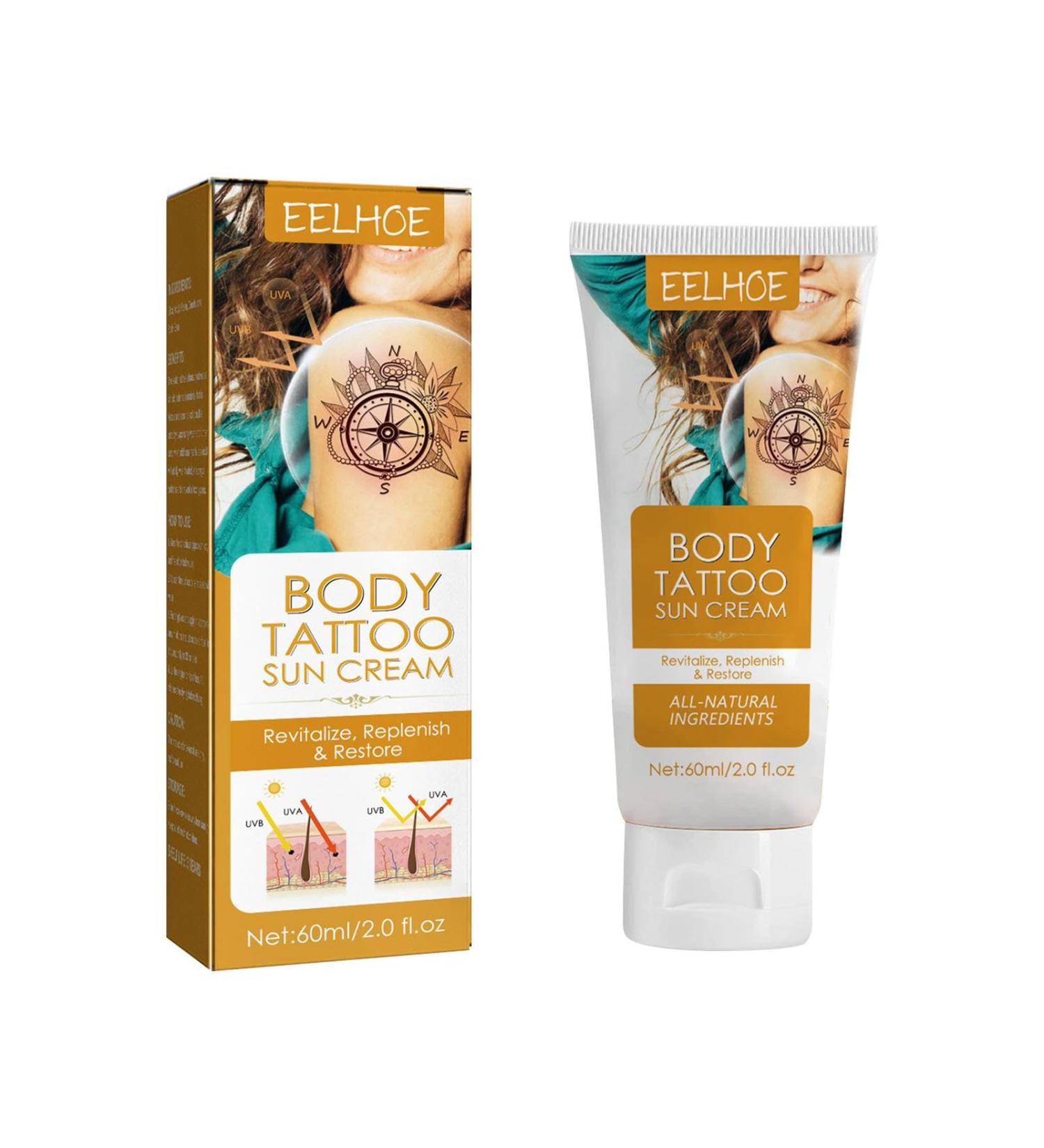 Tattoo Sun Protection Moisturizing Sunscreen for Tattoos 60 ml Tattooing FaProtection and Moisturizer Protect your artwork from UV rays and fading - Buy Online on GoSupps.com