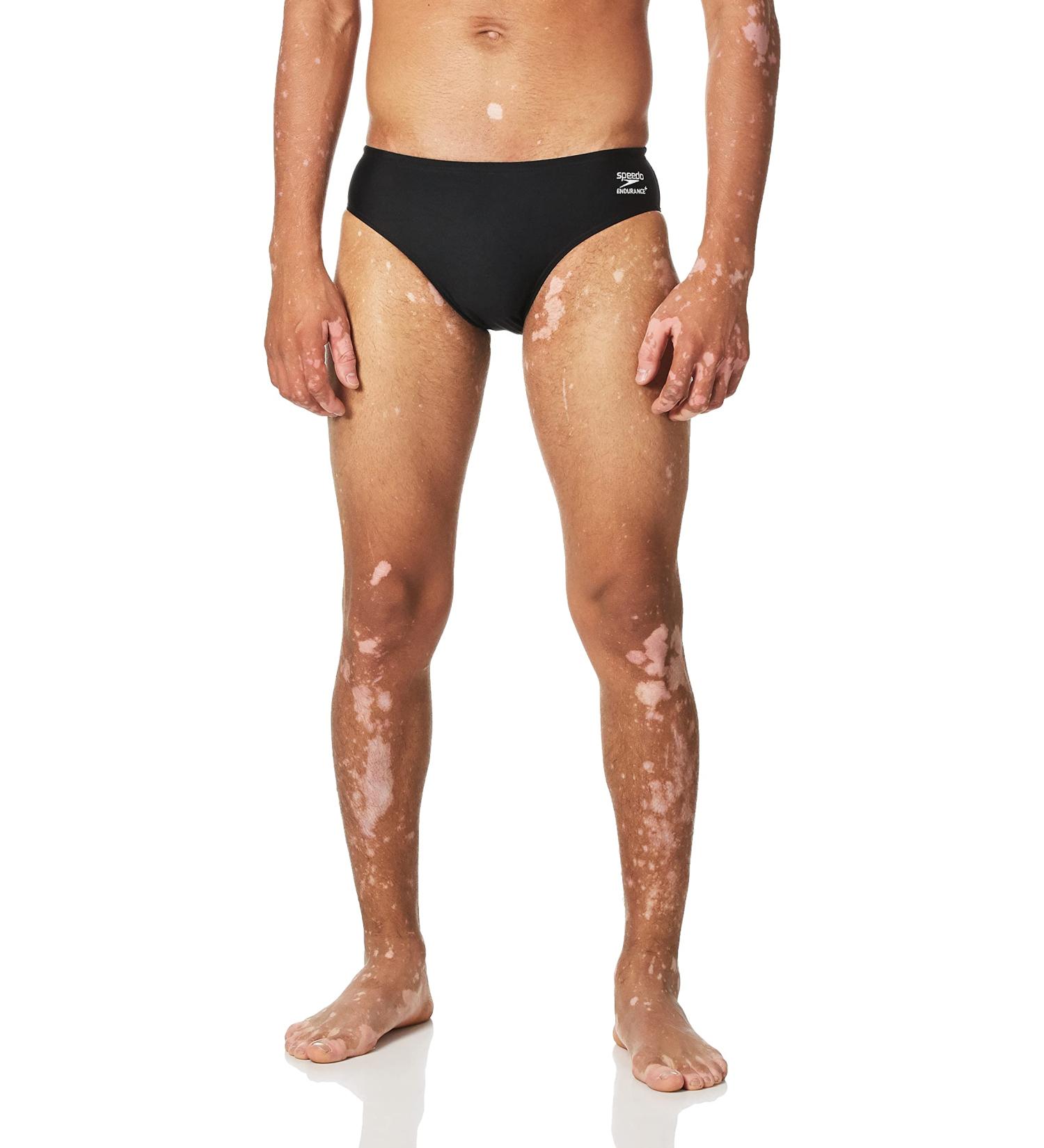 Speedo Men's Endurance+ Solid Swimsuit Brief - Black, Size 32 - Buy Online on GoSupps.com