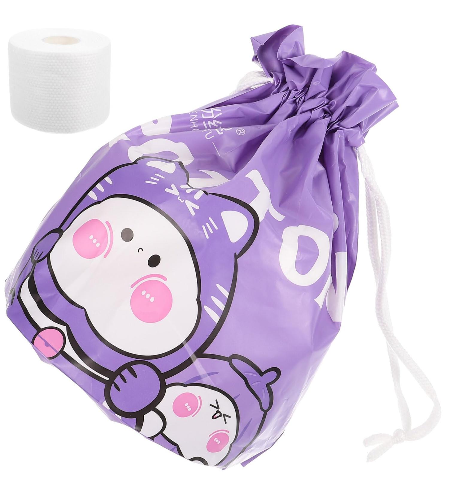 FOMIYES Face Towel 1 Roll Facial Cotton Tissue Cotton Wipes Disposable Cleaning with Drawstring Bag Drying Face Wipes Washcloths Makeup Facial Soft Cloth Face Towel for Drying Face - Buy Online on GoSupps.com