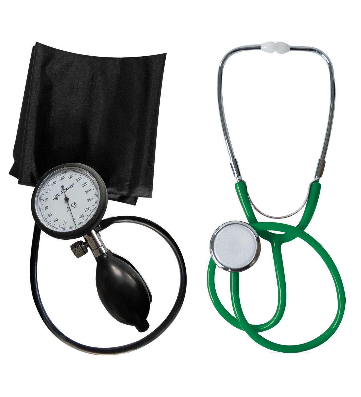 Buy Tiga Pro 1 Blood Pressure Monitor + Flat Head Stethoscope - Professional Upper Arm Kit | Tiga-Med International Shipping - Buy Online on GoSupps.com