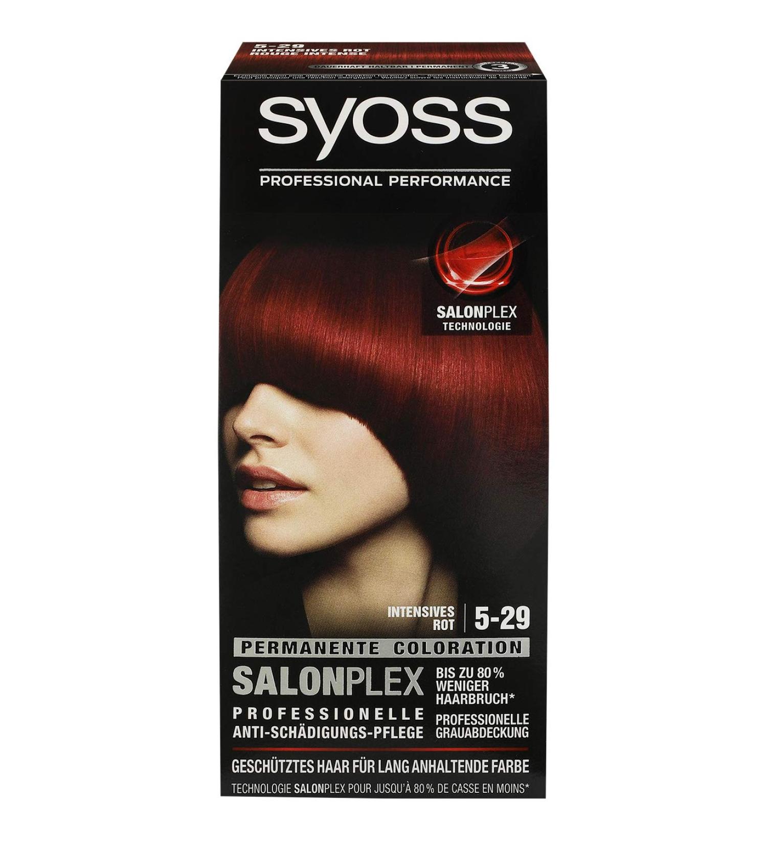 Syoss Hair Color 5-29 Intense Red Pack of 3 (3 x 115 ml)
