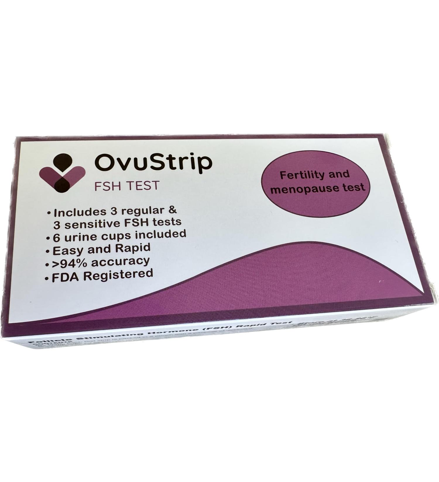 FSH Hormone Test - FDA Registered Rapid Urine Test | 3 Ultra-Sensitive & 3 Regular Tests for Ovarian Reserve & Menopause - Buy Online on GoSupps.com