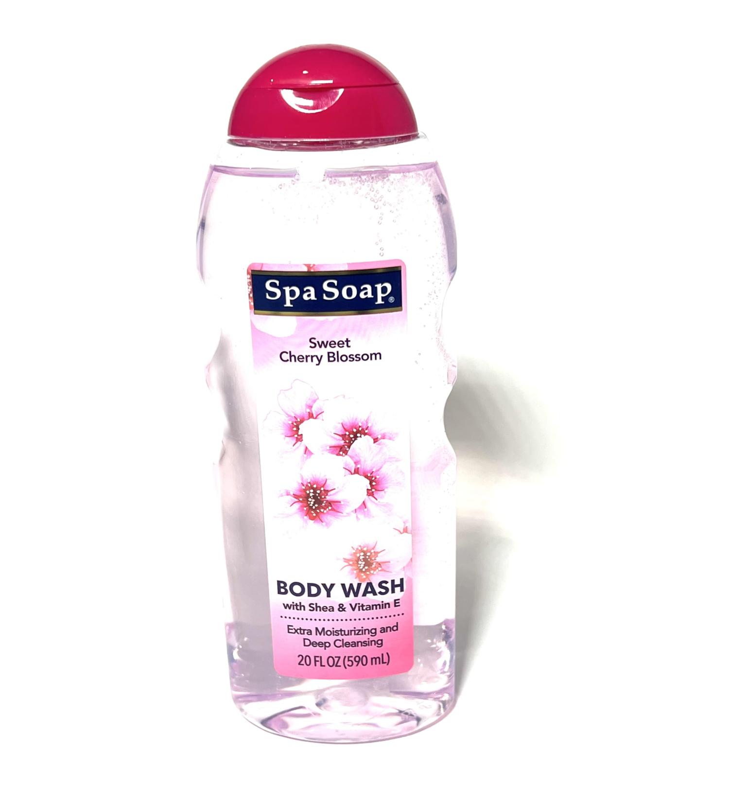 Spasoap Body Wash With Soft Refreshing Scent Extra Moisturizing and Deep Cleansing with shea & Vitamin E (1 count) 20FL oz each Body soap smooth feeling (Cherry Blossom) - Buy Online on GoSupps.com