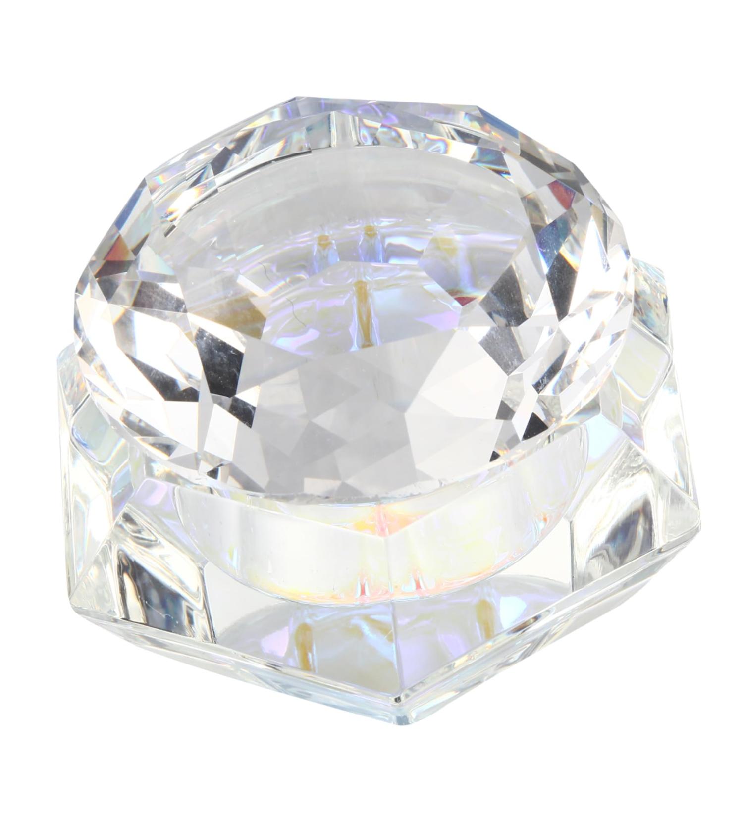 Angoily Nail Art Crystal Cup Sheer Nail Polish Vial Bead Container Panda Headband Travel Containers Empty Sample Jar Clear Tumblers Makeup Container Cream Glass Cosmetic - Buy Online on GoSupps.com