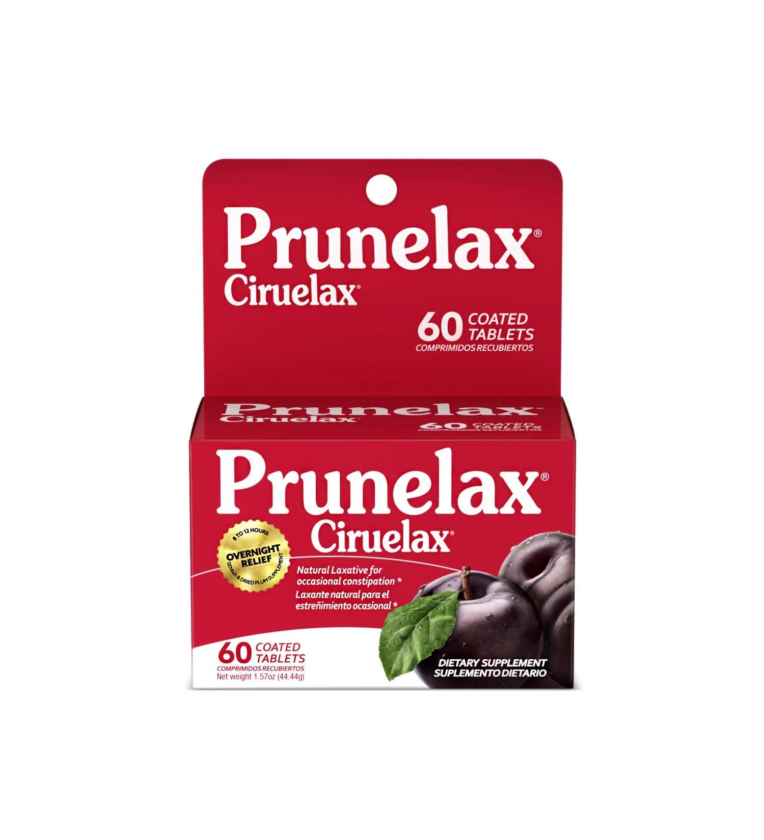 Prunelax Ciruelax Natural Laxative: Prunes 60 Tablets for Occasional Constipation - Buy Online on GoSupps.com