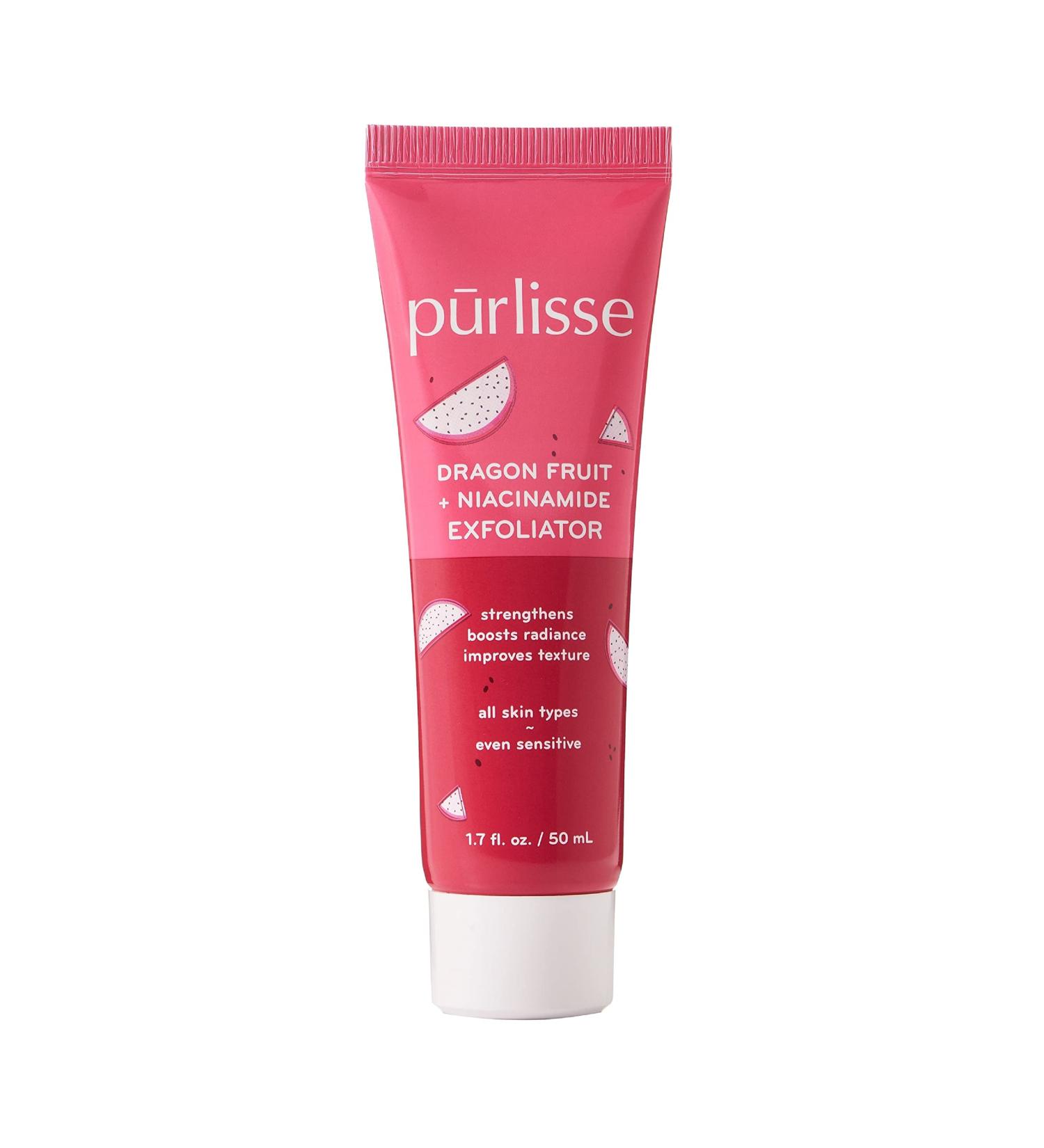 p rlisse Dragonfruit + Niacinamide Face Exfoliator Scrub - Exfoliating Face Wash for Radiance & Improved Texture - Strengthens Skin Barrier Reduces Blemishes & Fights Signs of Aging (1.7 Fl oz) - Buy Online on GoSupps.com