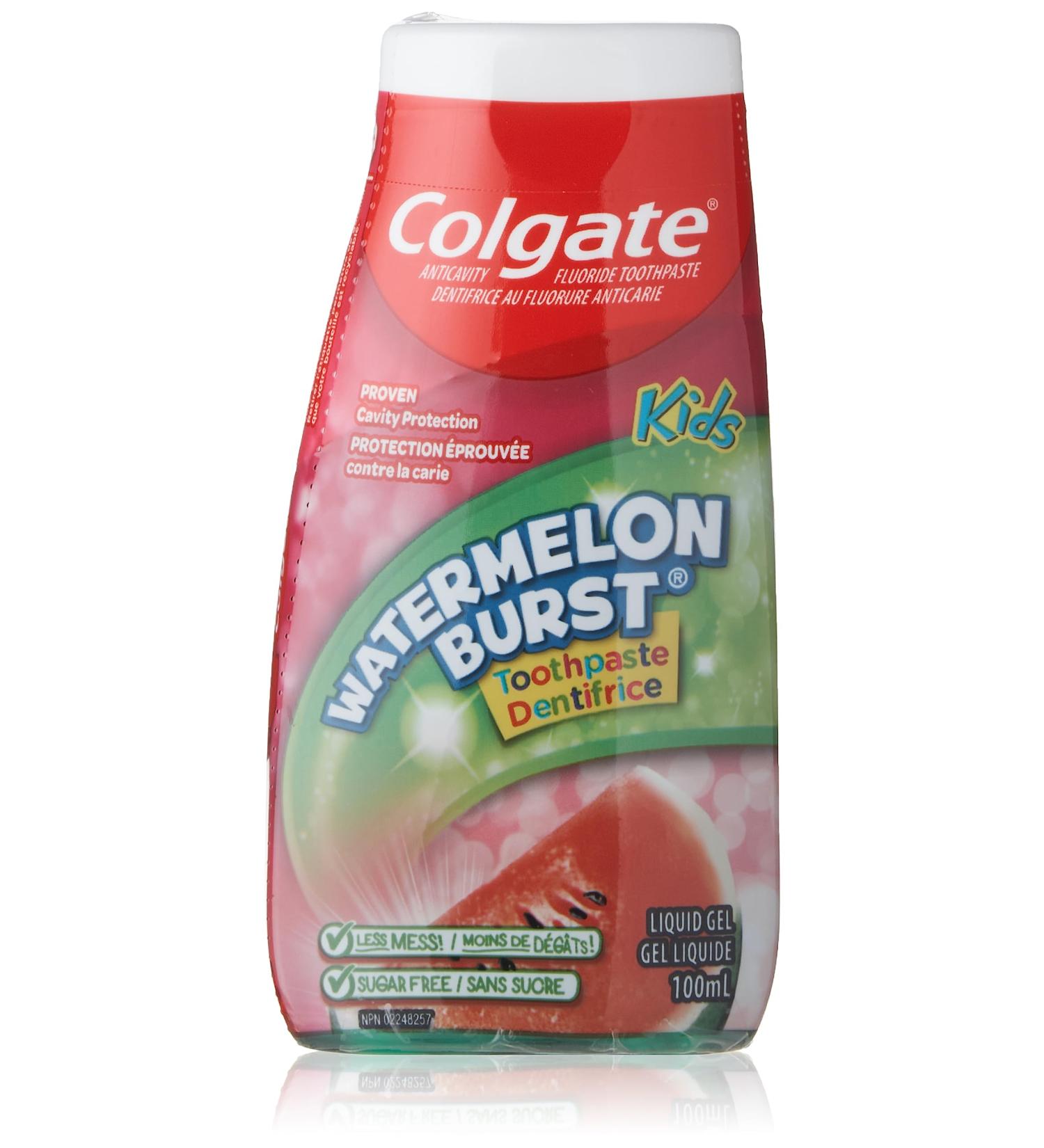Colgate Anticavity Kids 2-In-1 Toothpaste and Mouthwash With Fluoride for ages 2+ Watermelon Burst Flavour 100 Ml - 4 Pack Amazon Exclusive Watermelon 100 ml (Pack of 4) - Buy Online on GoSupps.com