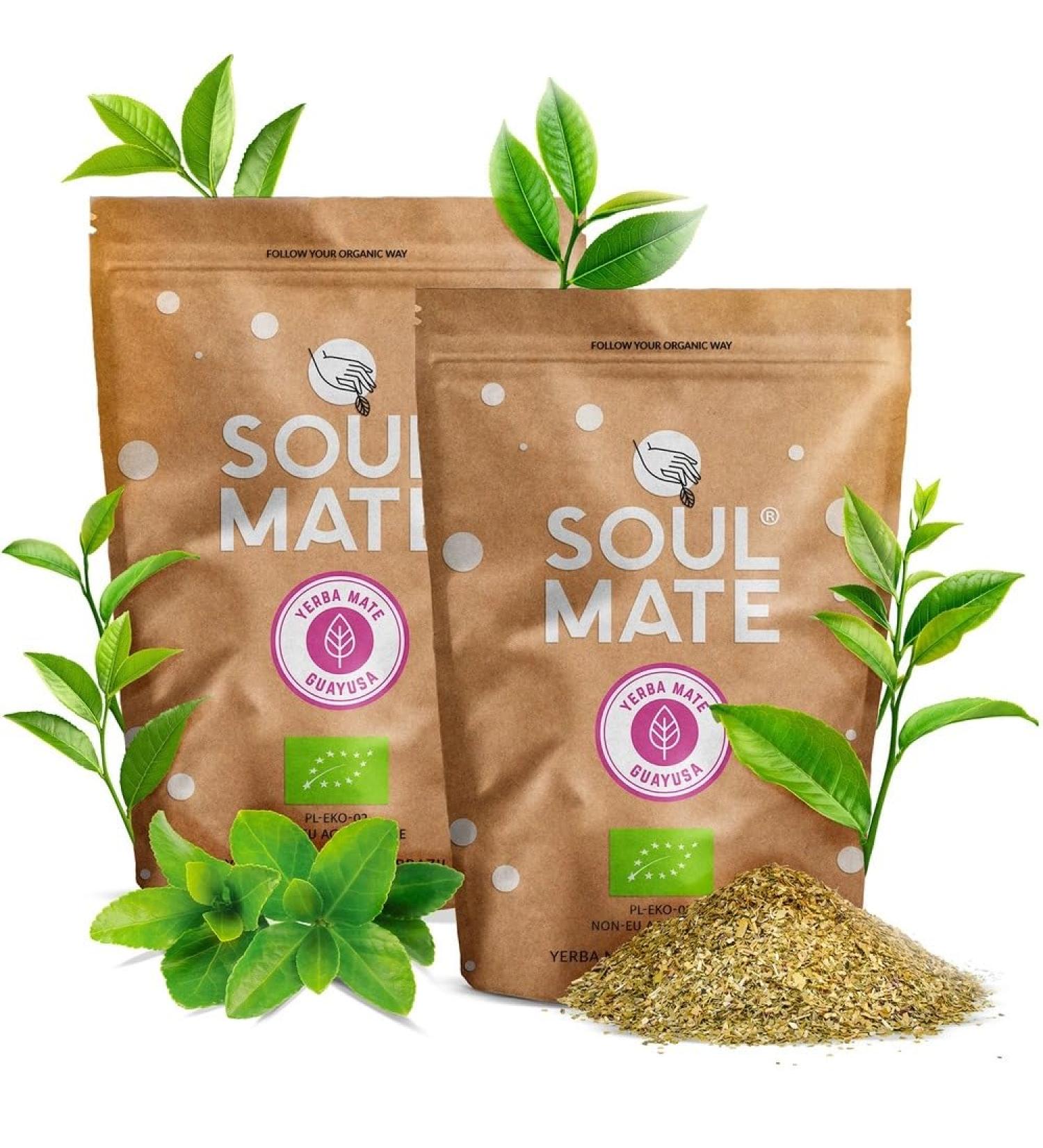 2x Soul Mate Org nica Guayusa 500g (1kg) Yerba Mat Bio avec Guayusa nergie Naturelle et Durable Riche en Antioxydants et Caf ine Id ale Chaude ou Froide
