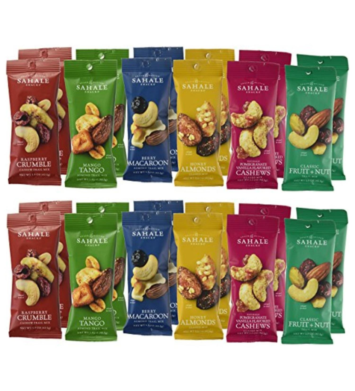 Sahale Snacks Cashew and Almond Nut Blends Grab And Go Variety Pack, 1.5 Ounce (24 Pack)